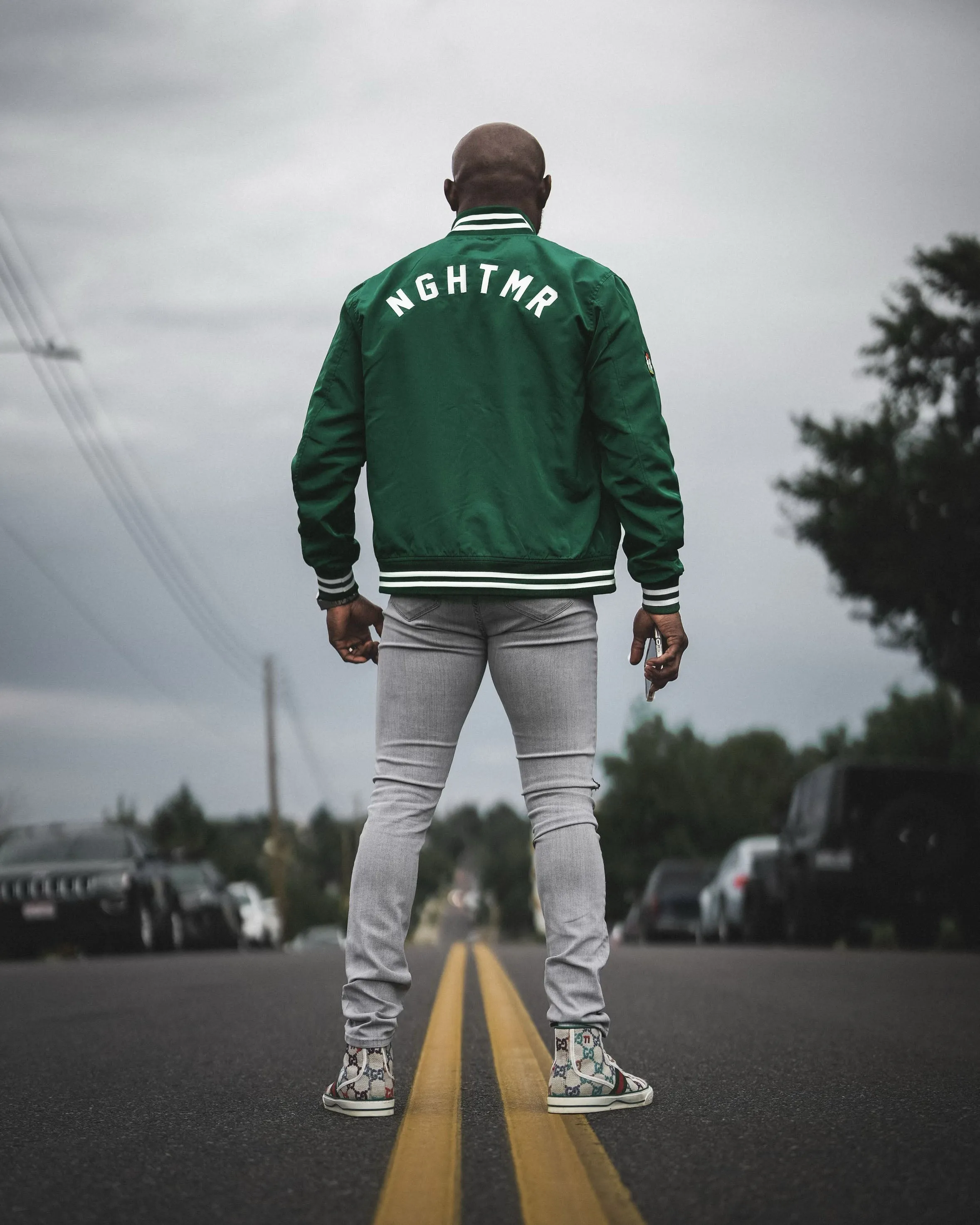 uthern Gents x Kamaru Usman - NGHTMR Bomber Jacket - Hunter Green sold by Southern Gents product image thumbnail 3
