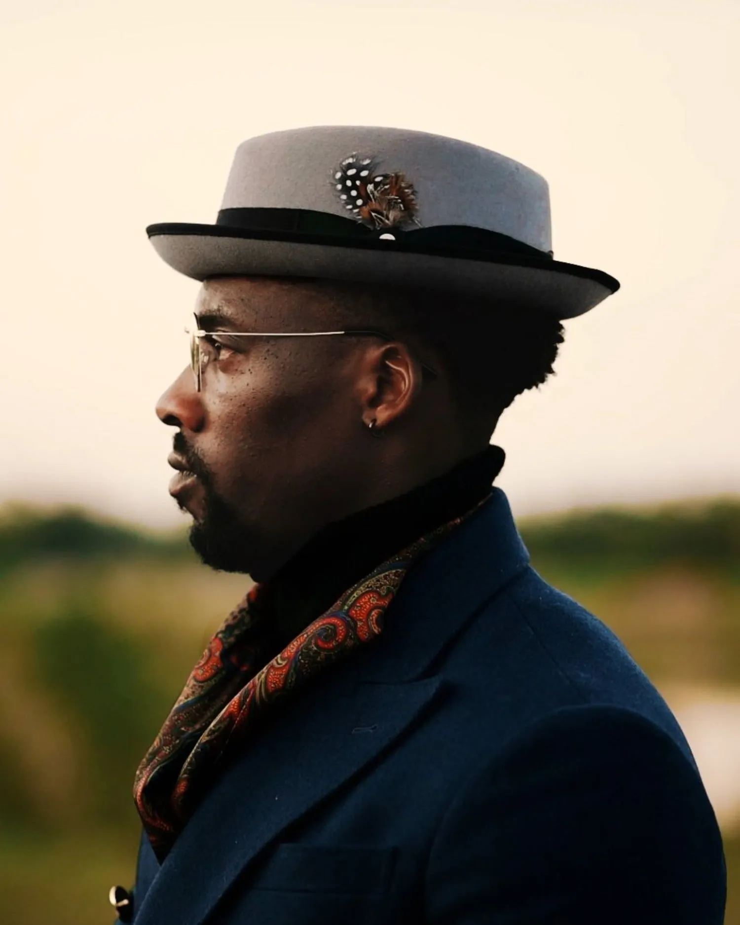 SG Braxton Porkpie Fedora Hat - Grey + Black sold by Southern Gents product image thumbnail 2