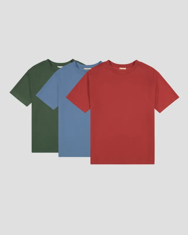 SG Premium Relaxed 3 Pack Tee - Multi sold by Southern Gents