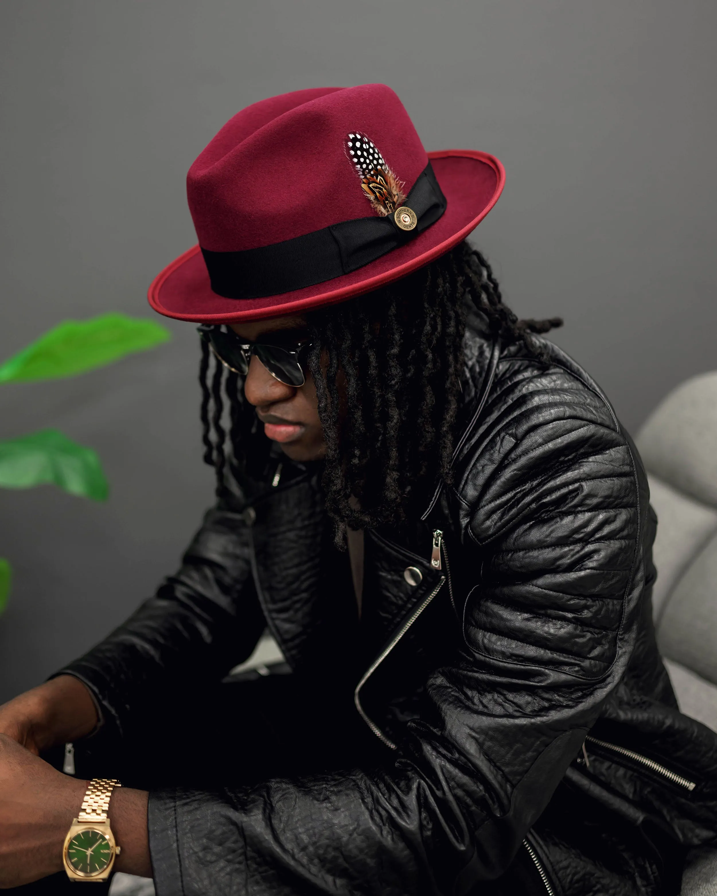 SG Trilby Fedora Hat – Burgundy V2 sold by Southern Gents product image thumbnail 2