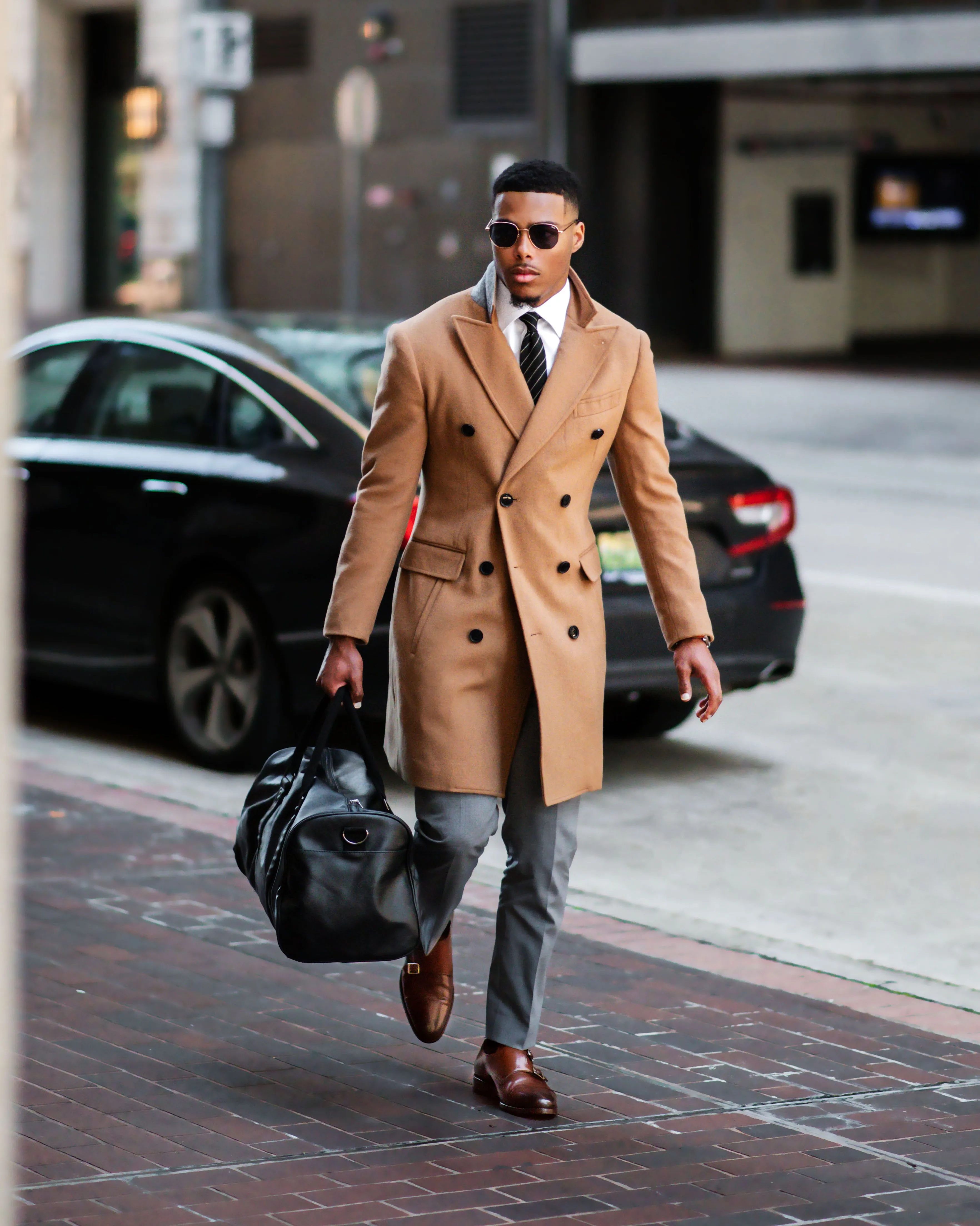 SG Men's Anniversary V Double Breasted Topcoat – Camel sold by Southern Gents product image thumbnail 2