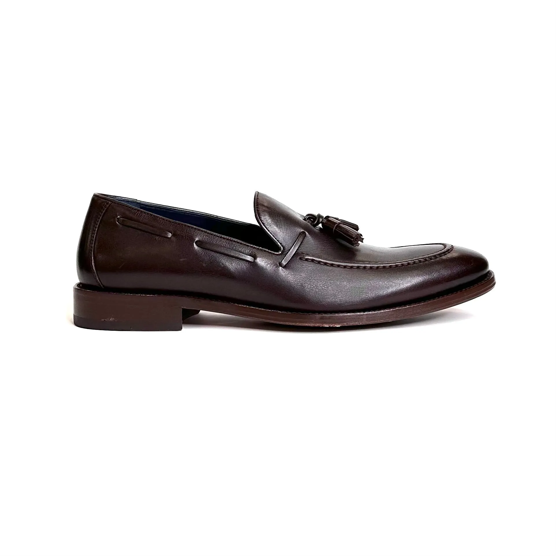 SG SAMPLE Newton Tassel Loafer – Dark Brown (Final Sale) sold by Southern Gents