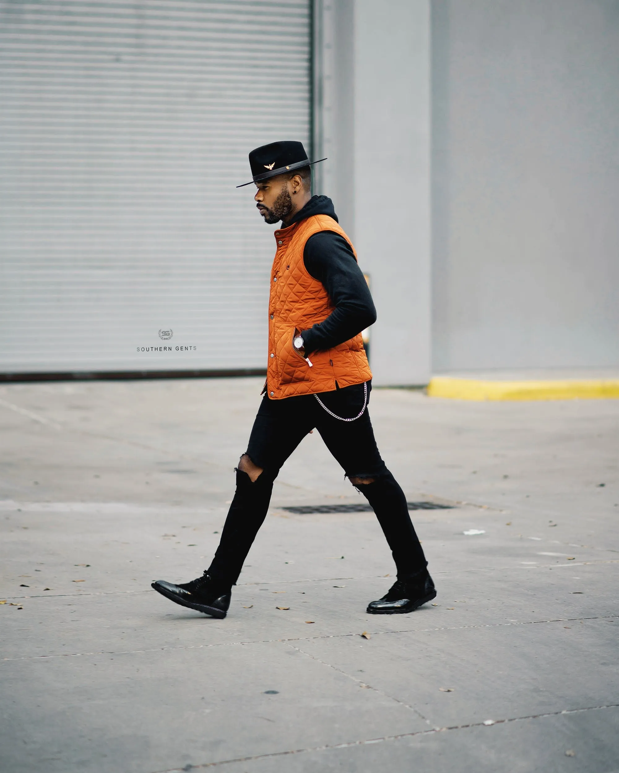 SG Quilted Vest - Tangerine sold by Southern Gents product image thumbnail 2