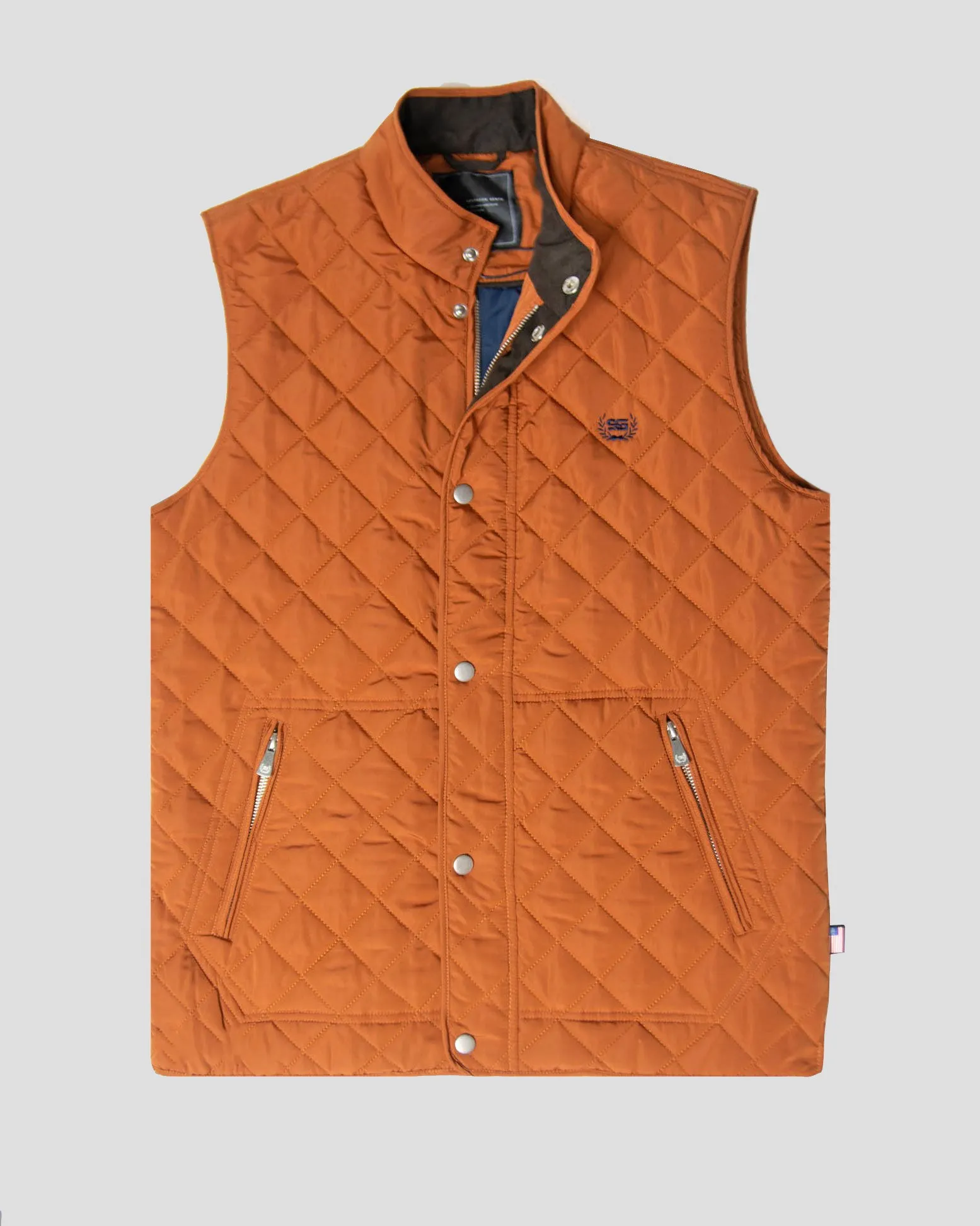 SG Quilted Vest - Tangerine sold by Southern Gents