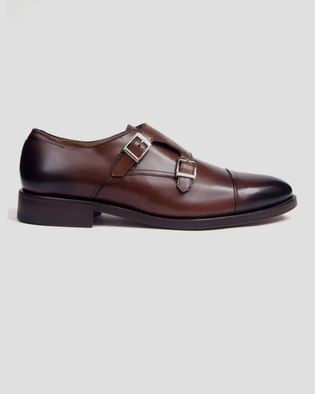 SG Hamilton Double Monkstrap – Dark Brown sold by Southern Gents