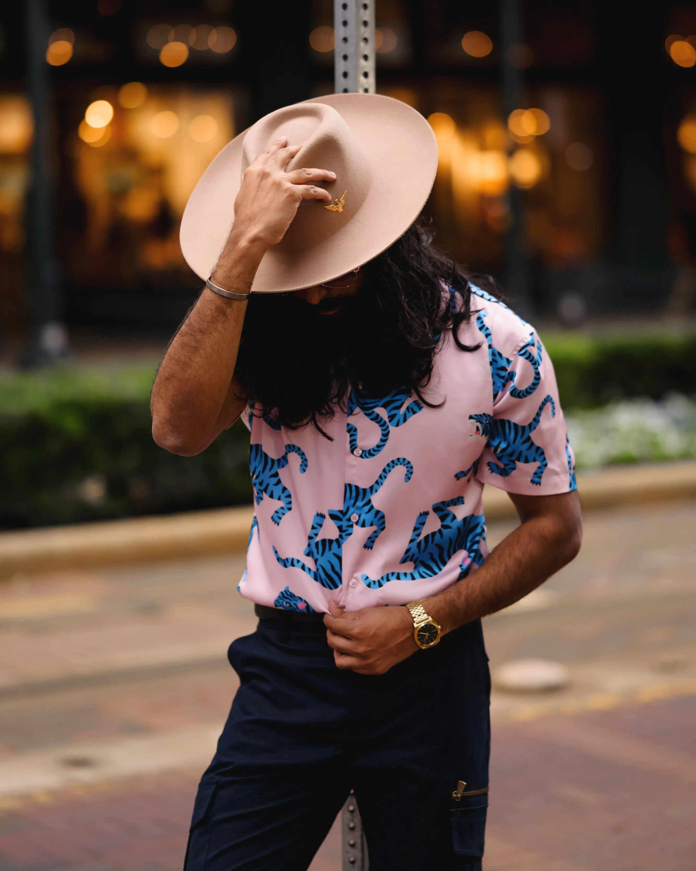 SG Camp Collar Shirt - Pink Tiger sold by Southern Gents product image thumbnail 2