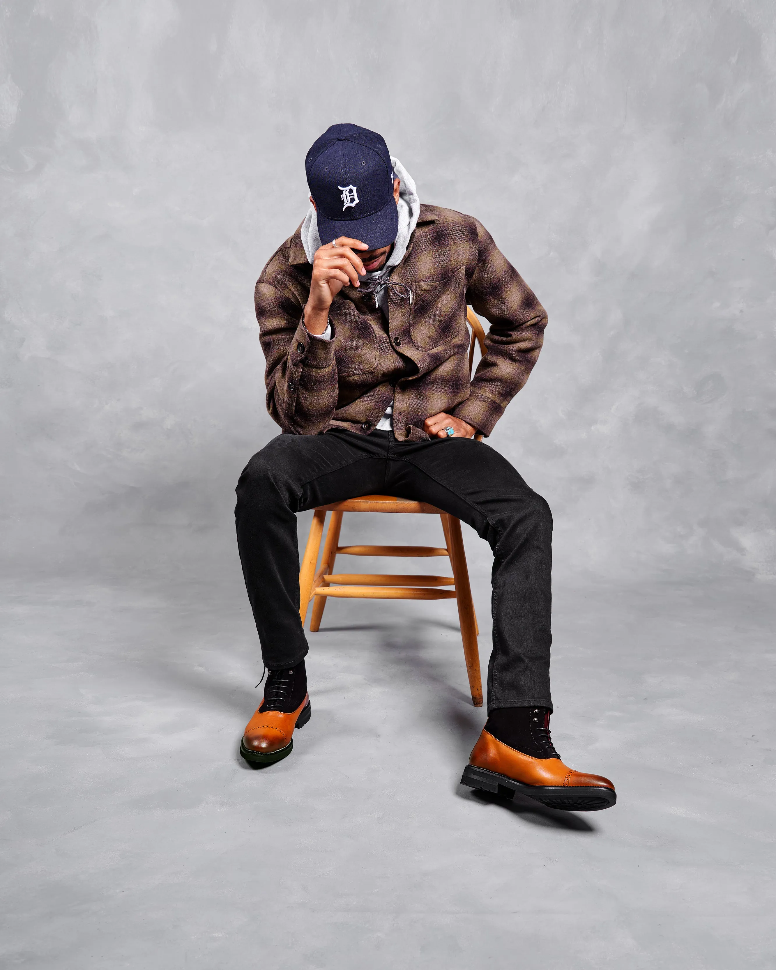 Southern Gents Quilted Shirt Jacket - Bronze Plaid sold by Southern Gents product image thumbnail 3