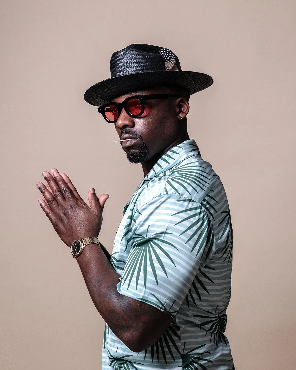 SG Camp Collar Shirt - Green Palms sold by Southern Gents product image thumbnail 2