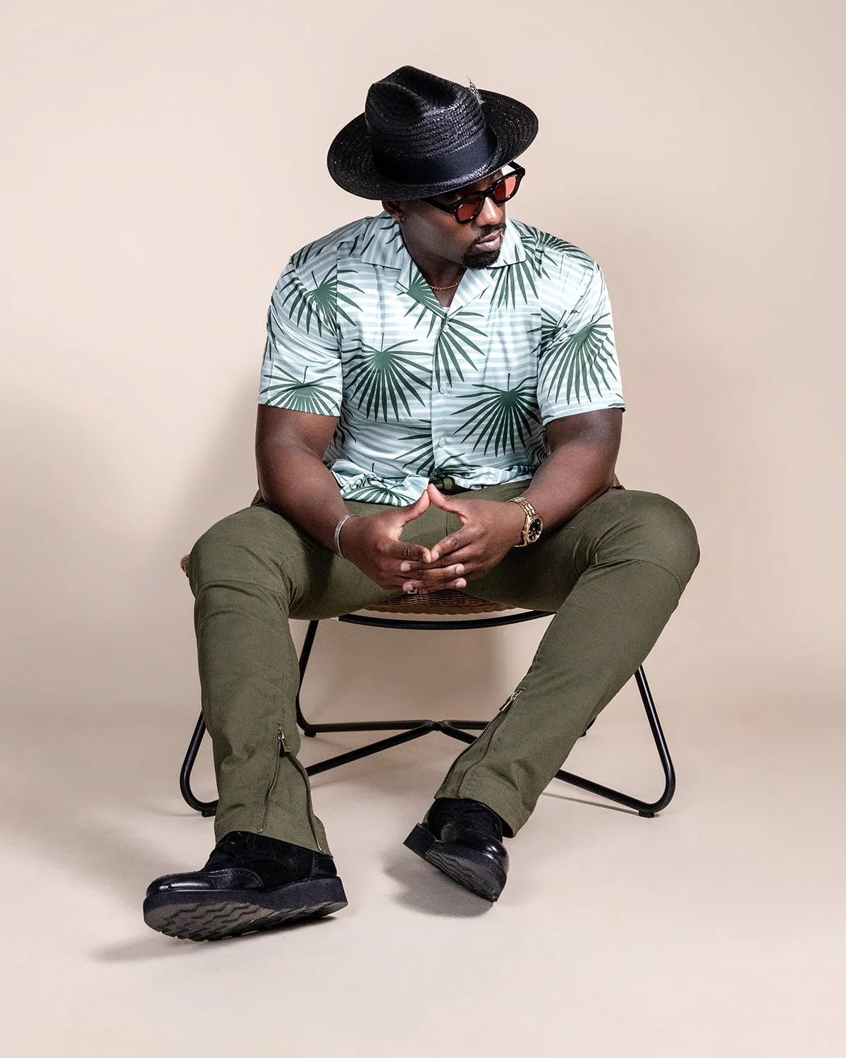 SG Camp Collar Shirt - Green Palms sold by Southern Gents product image thumbnail 3