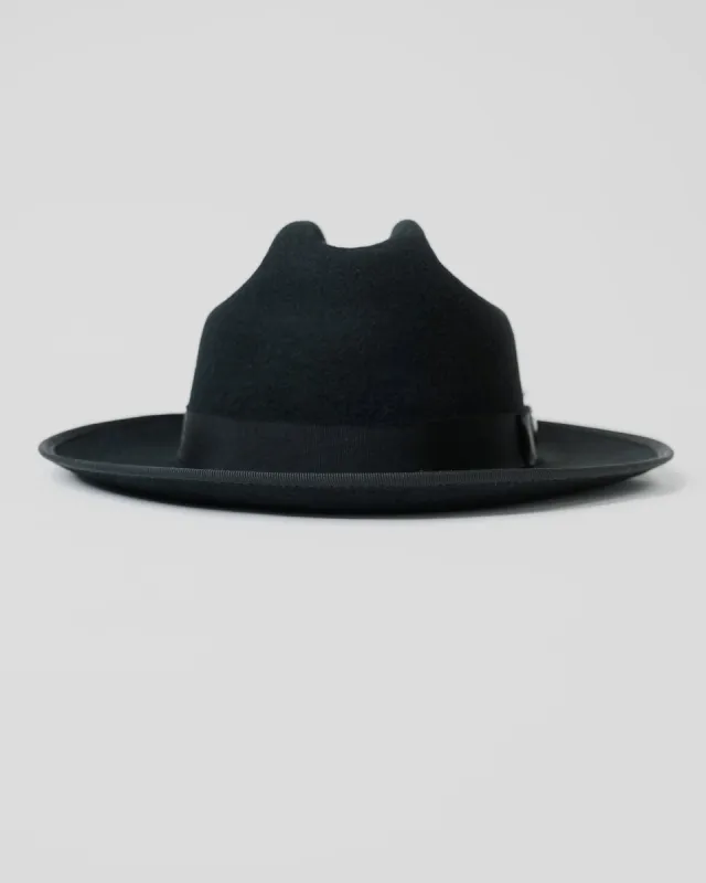 SG Miller Ranch Fedora Hat - Black made by Southern Gents