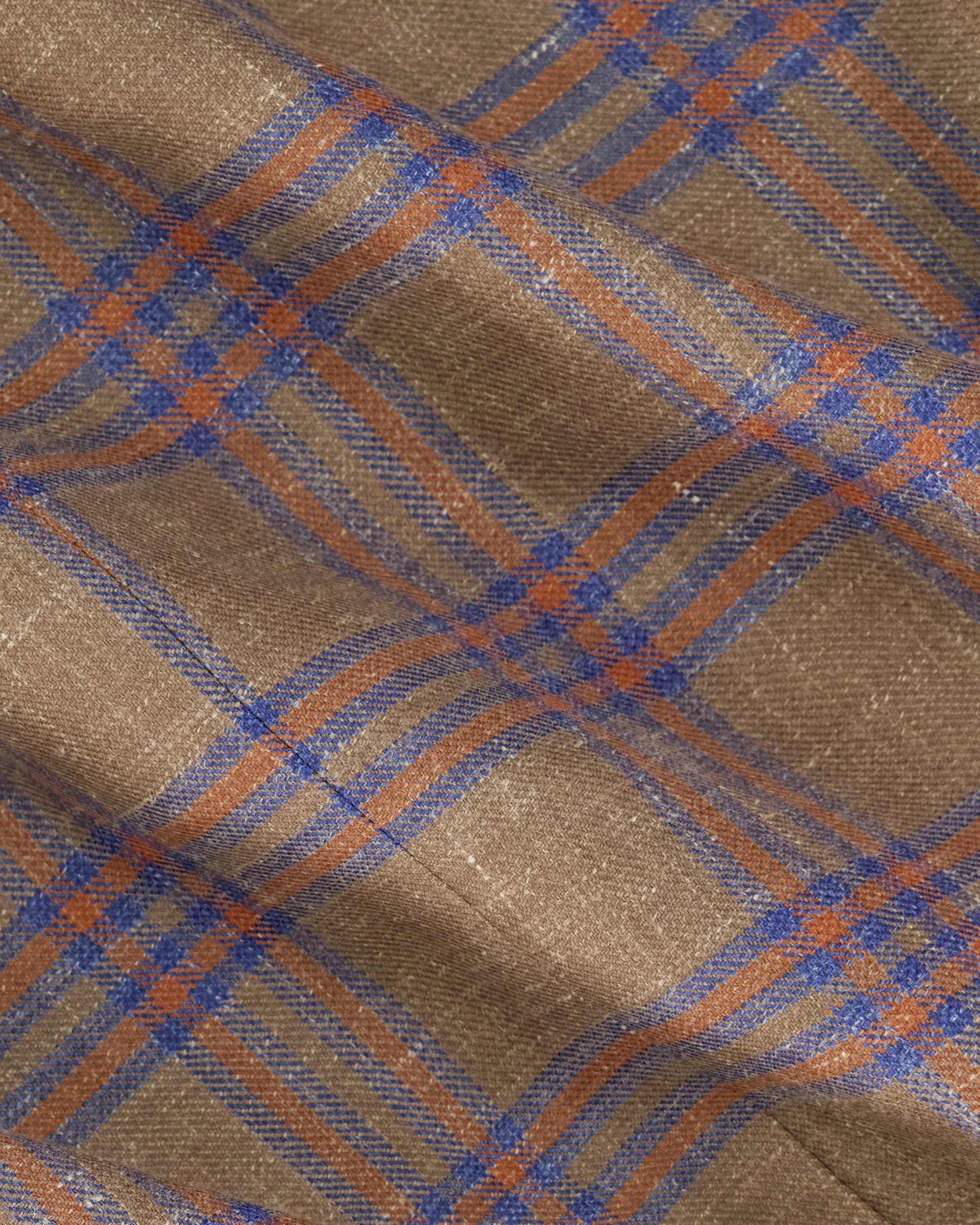 SG Single Breasted Blazer – Khaki + Orange Plaid sold by Southern Gents product image thumbnail 4