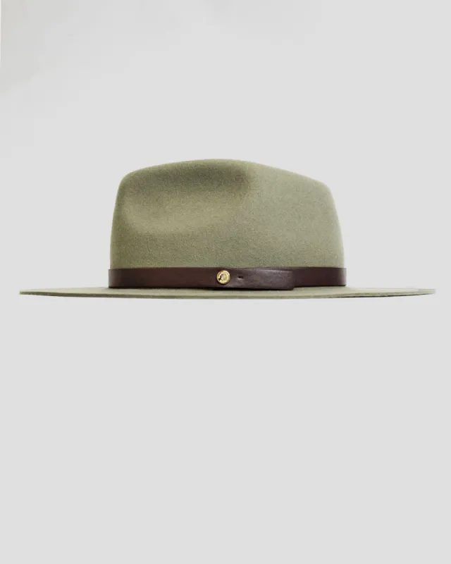 SG Geoffery Fedora Hat – Olive Green sold by Southern Gents