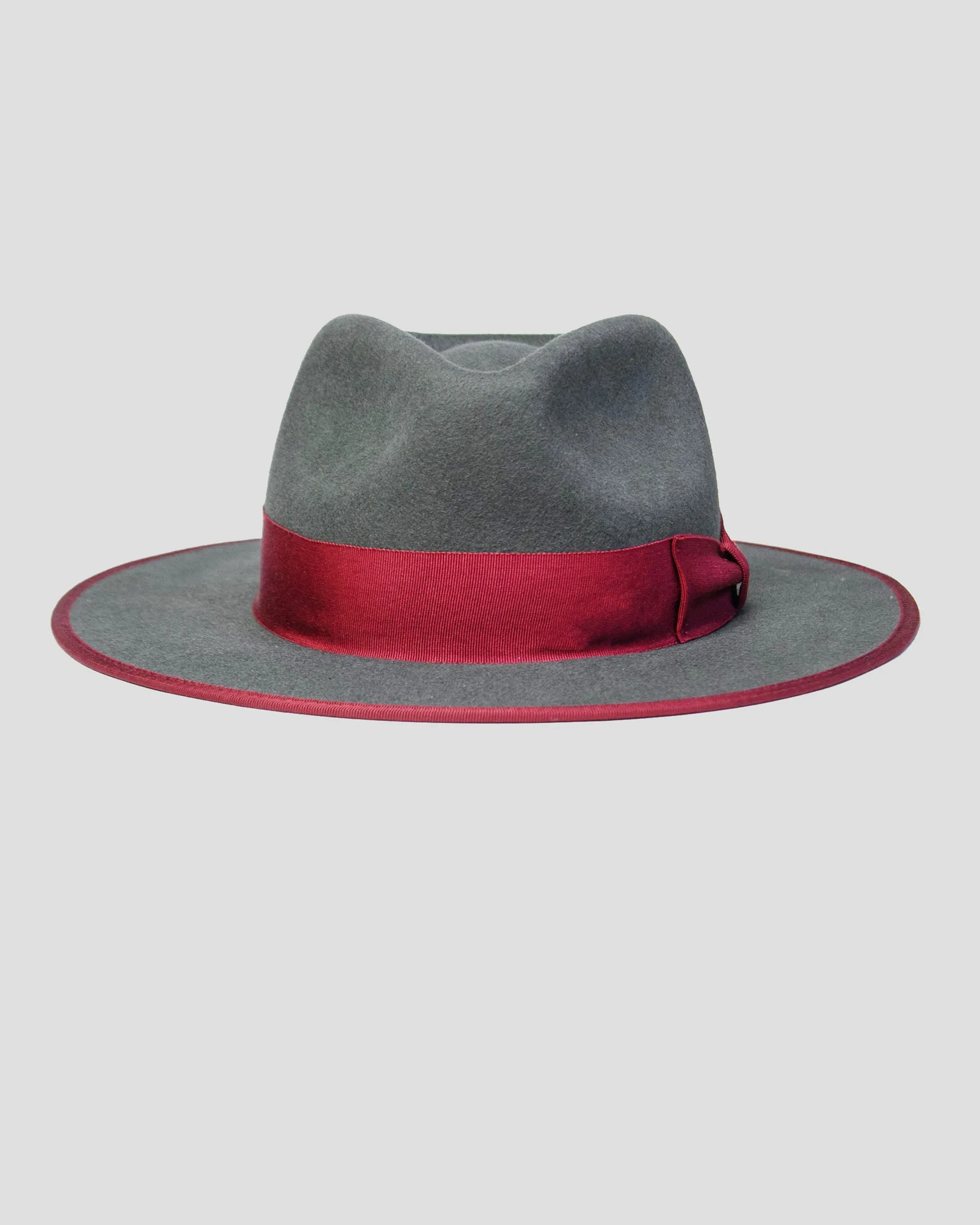 Southern Gents Ferguson Fedora Hat - Slate + Burgundy sold by Southern Gents product image thumbnail 4