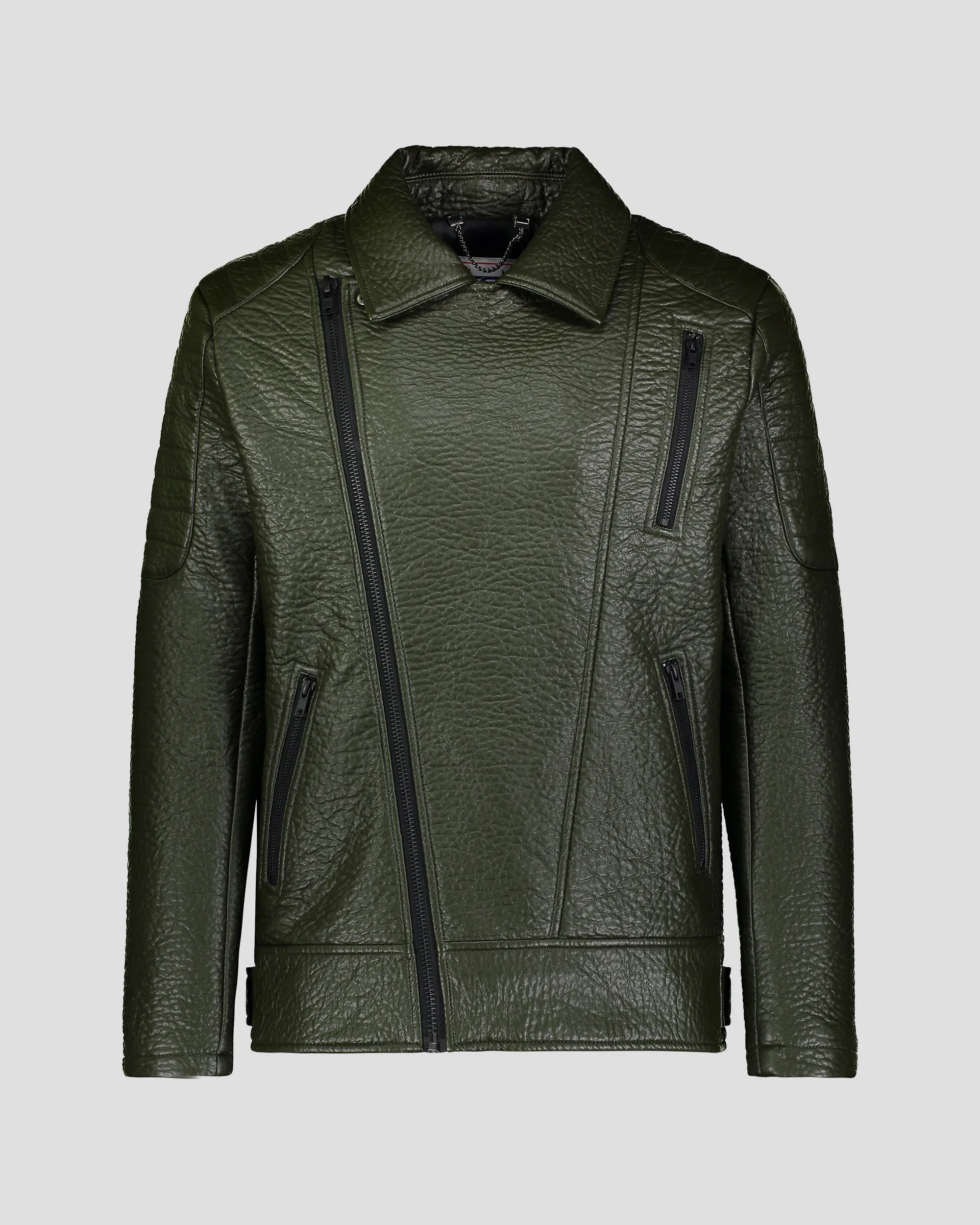 SG Men's Rogue Biker Jacket - Army Green sold by Southern Gents product image thumbnail 4