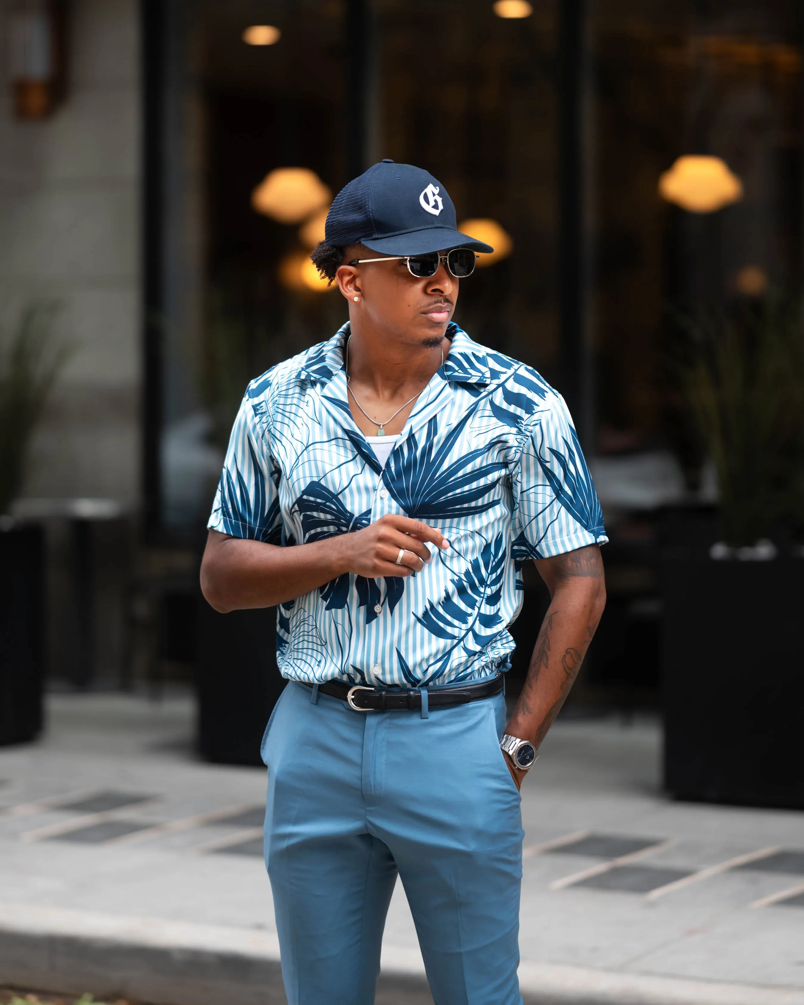 SG Camp Collar Shirt - Blue Tropics sold by Southern Gents product image thumbnail 2