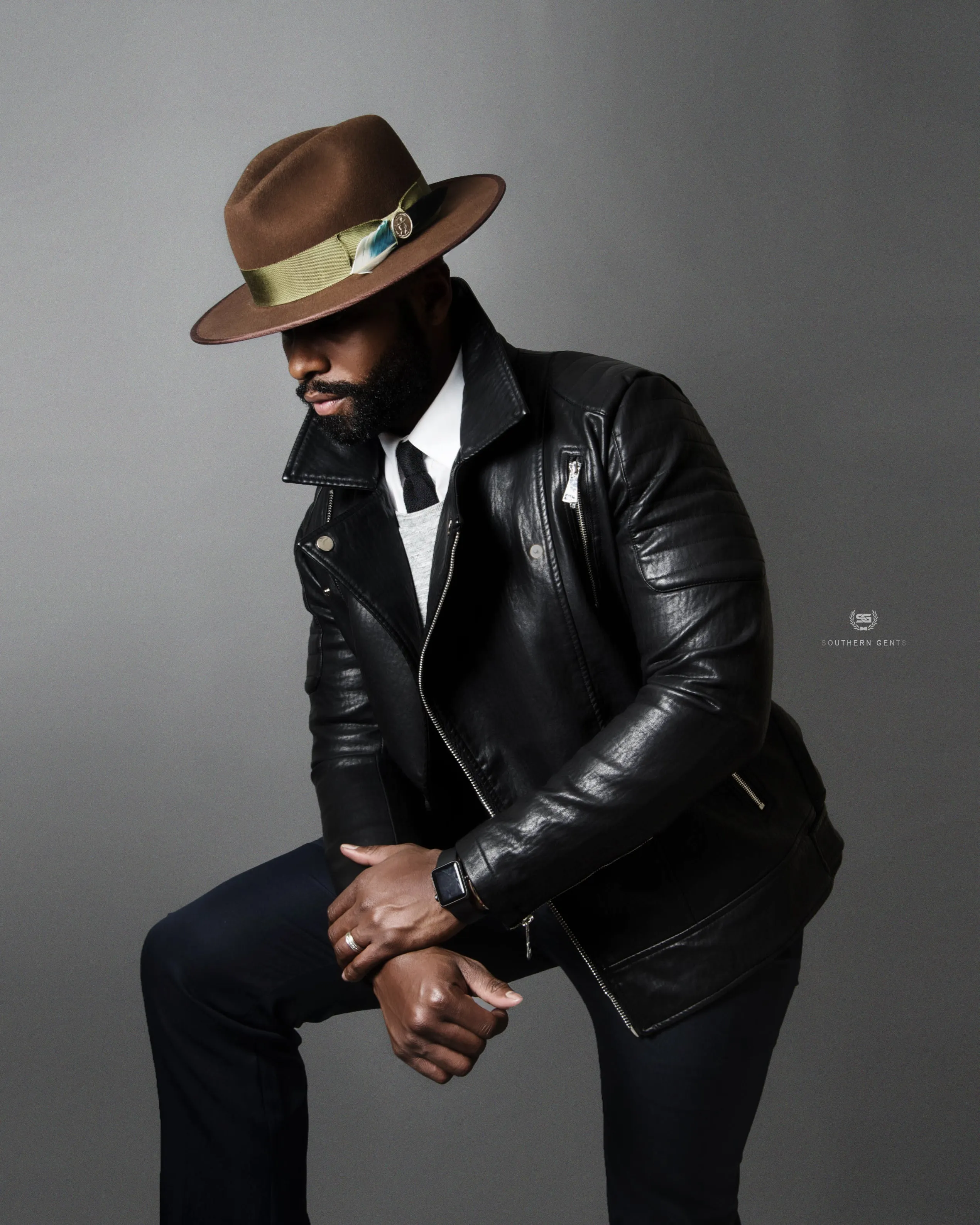 SG Men's Rogue Biker Jacket - Black Stealth sold by Southern Gents product image thumbnail 2