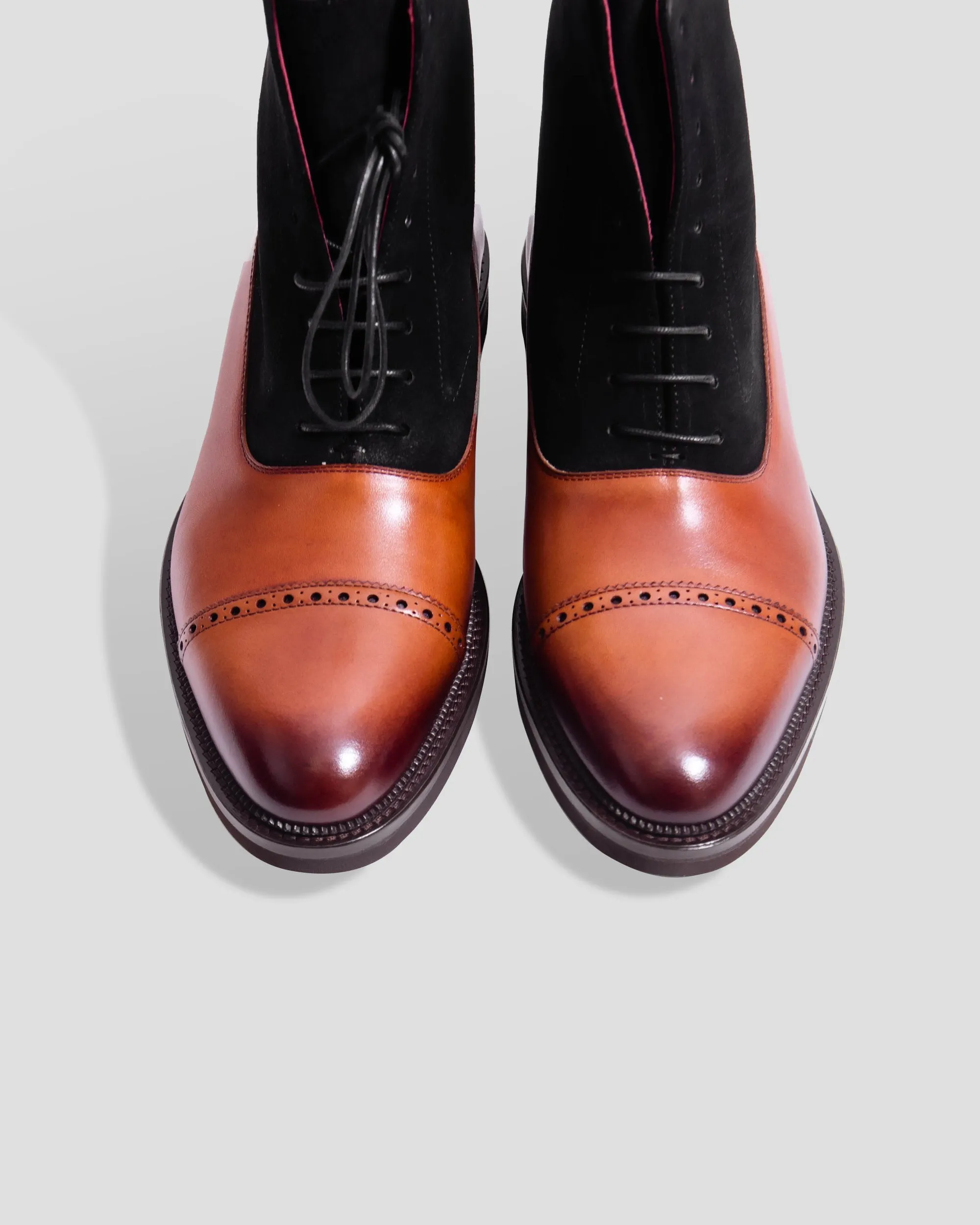 SG Logan High Top Boots V1 - Cognac + Black sold by Southern Gents product image thumbnail 4