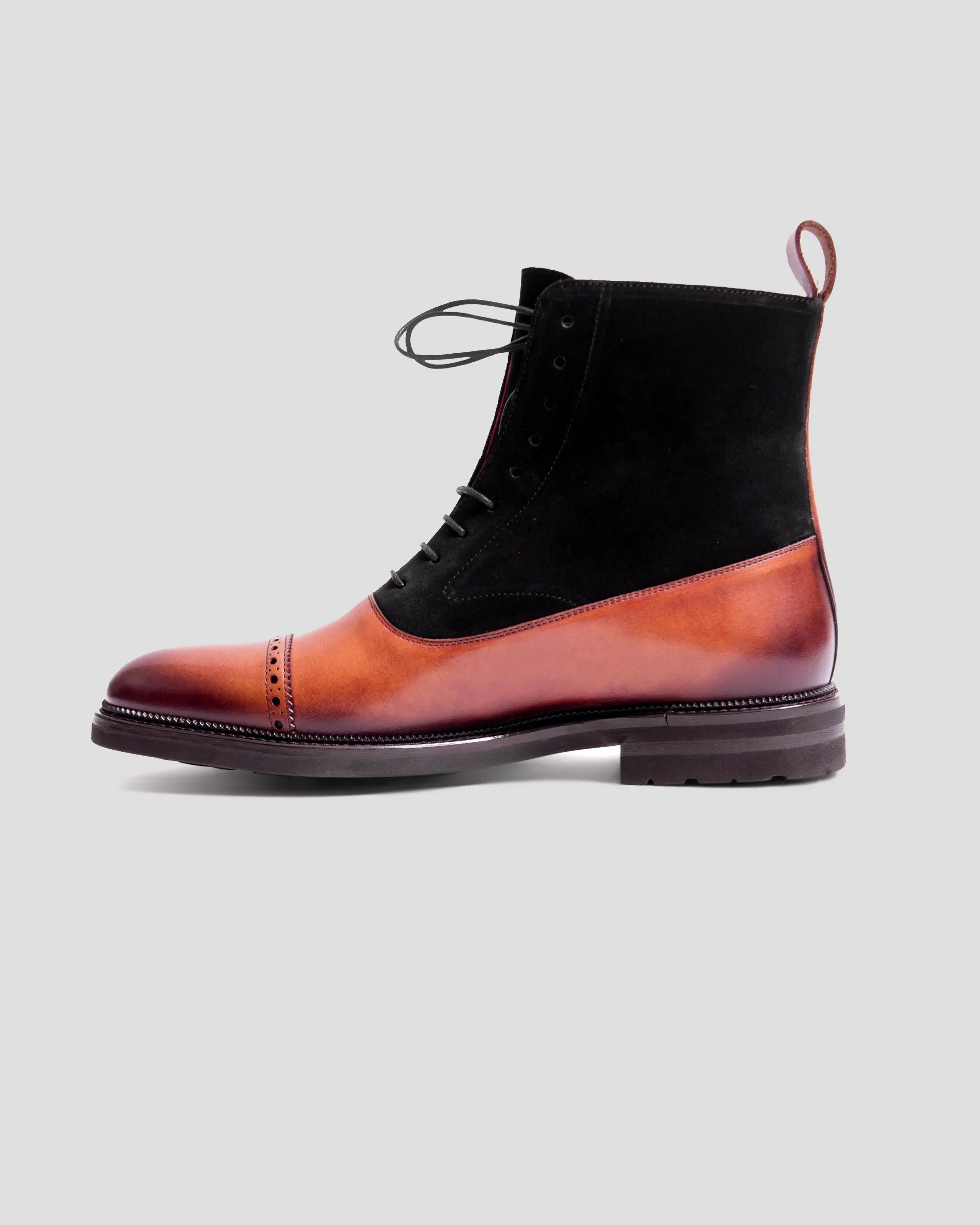SG Logan High Top Boots V1 - Cognac + Black sold by Southern Gents product image thumbnail 5