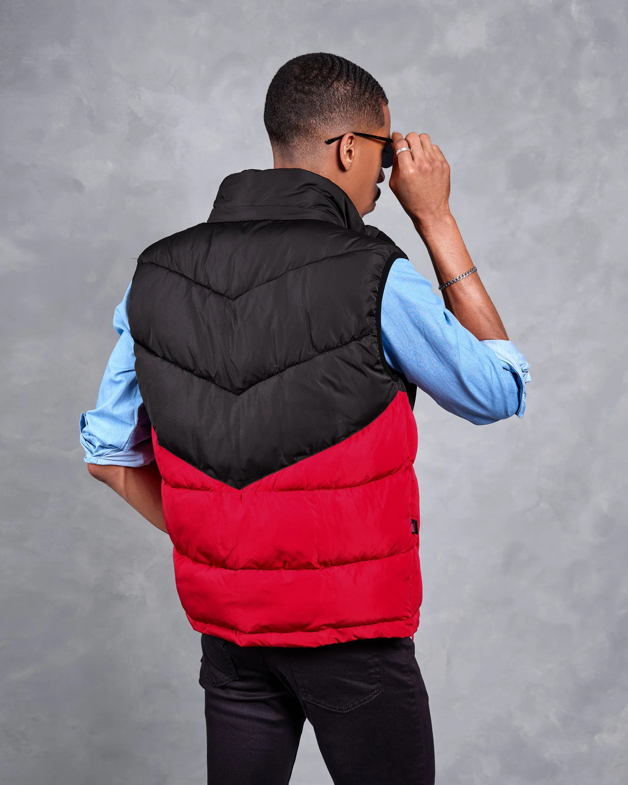 Southern Gents Puffer Vest - Black + Red sold by Southern Gents product image thumbnail 3