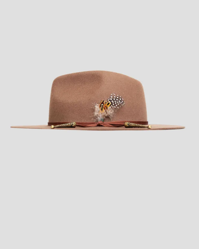 SG Lone Star Fedora Hat - Walnut sold by Southern Gents
