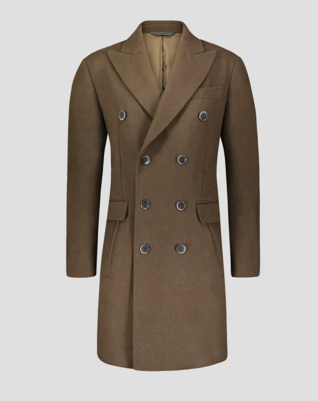 SG Men's Anniversary V Double Breasted Topcoat – Olive sold by Southern Gents