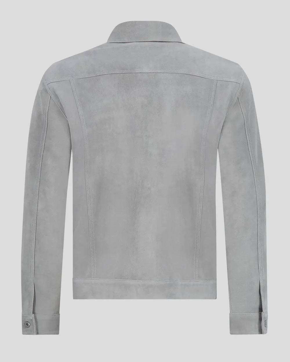 Southern Gents Genuine Suede Trucker Jacket - Grey sold by Southern Gents product image thumbnail 3