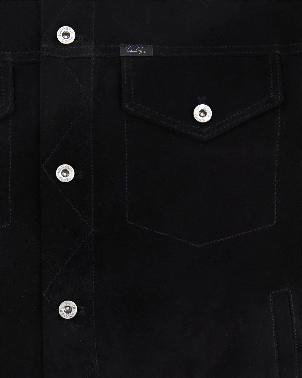 Southern Gents Genuine Suede Trucker Jacket - Black sold by Southern Gents product image thumbnail 2