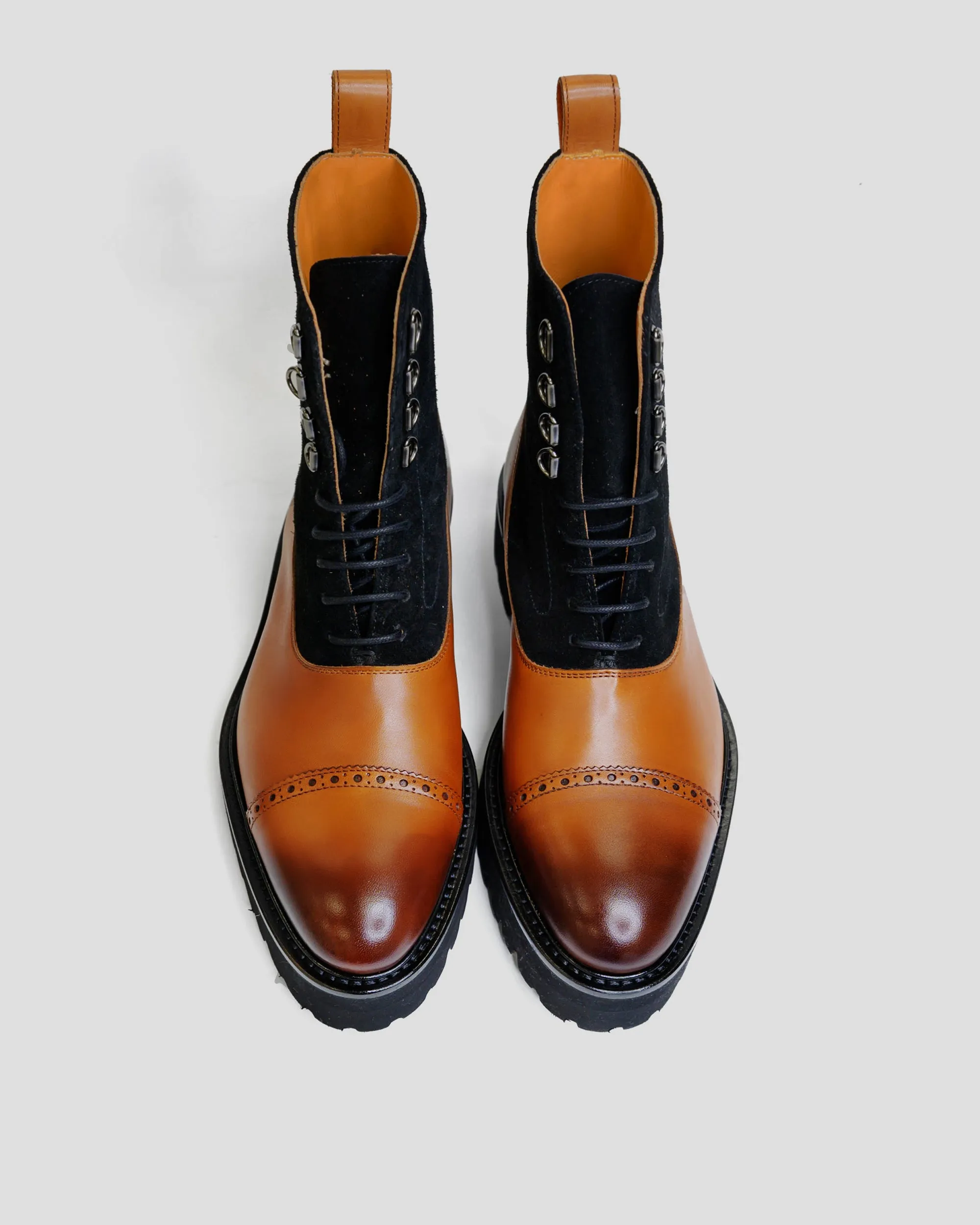 SG Logan High Top Boots - Cognac + Black (Chunky) sold by Southern Gents product image thumbnail 4