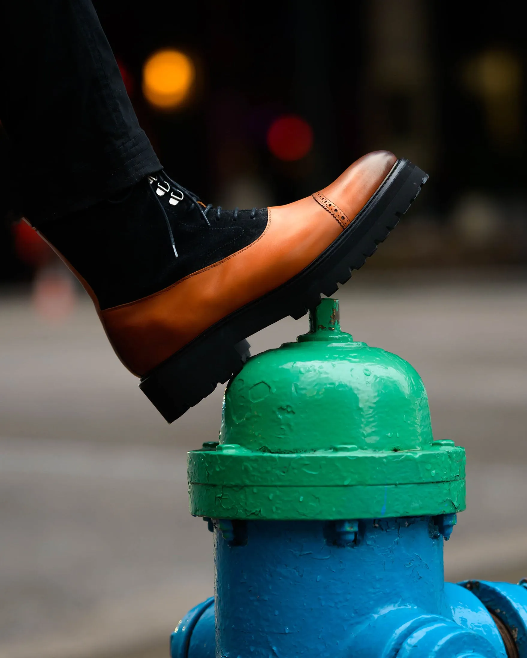 SG Logan High Top Boots - Cognac + Black (Chunky) sold by Southern Gents product image thumbnail 3
