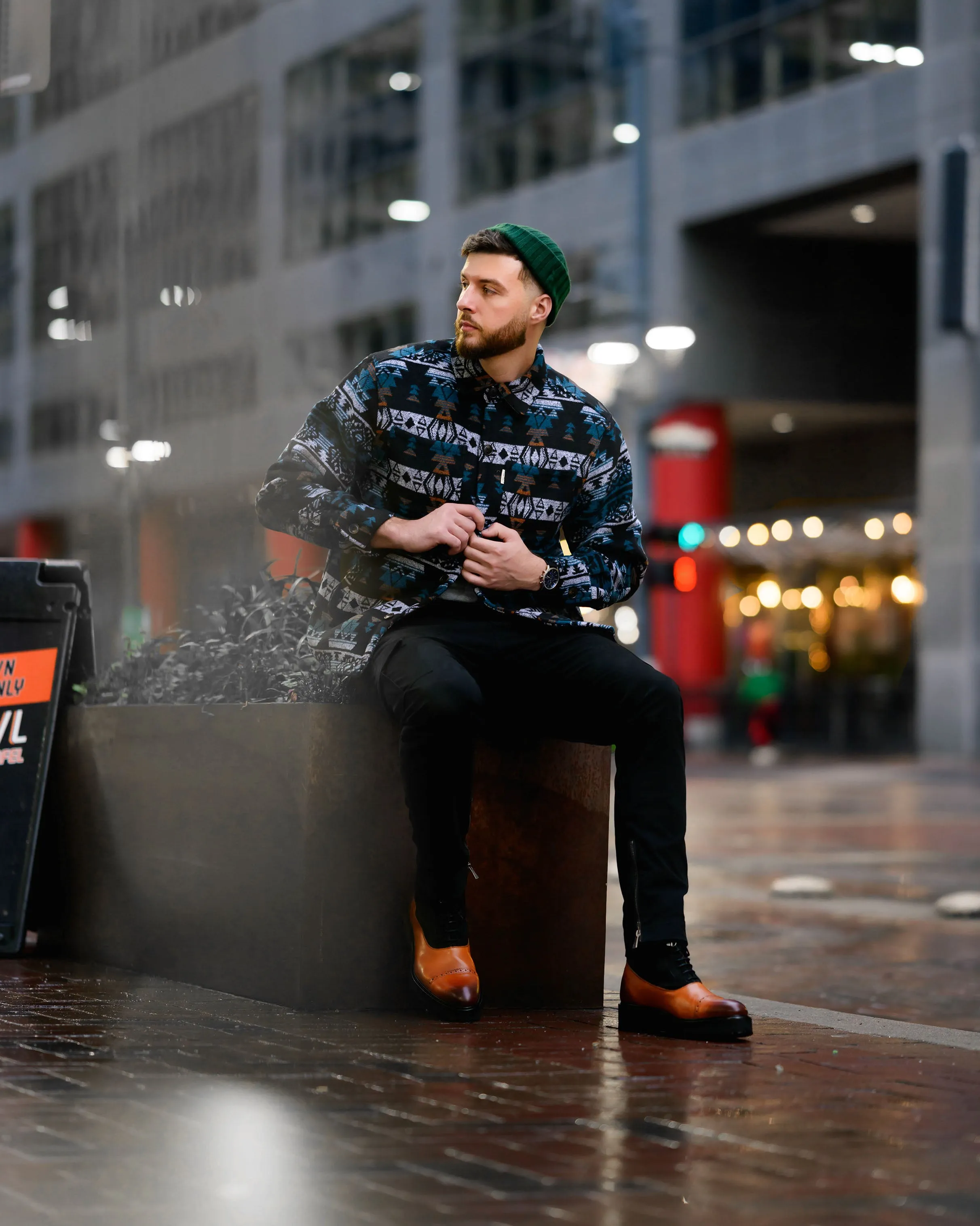 SG Logan High Top Boots - Cognac + Black (Chunky) sold by Southern Gents product image thumbnail 2