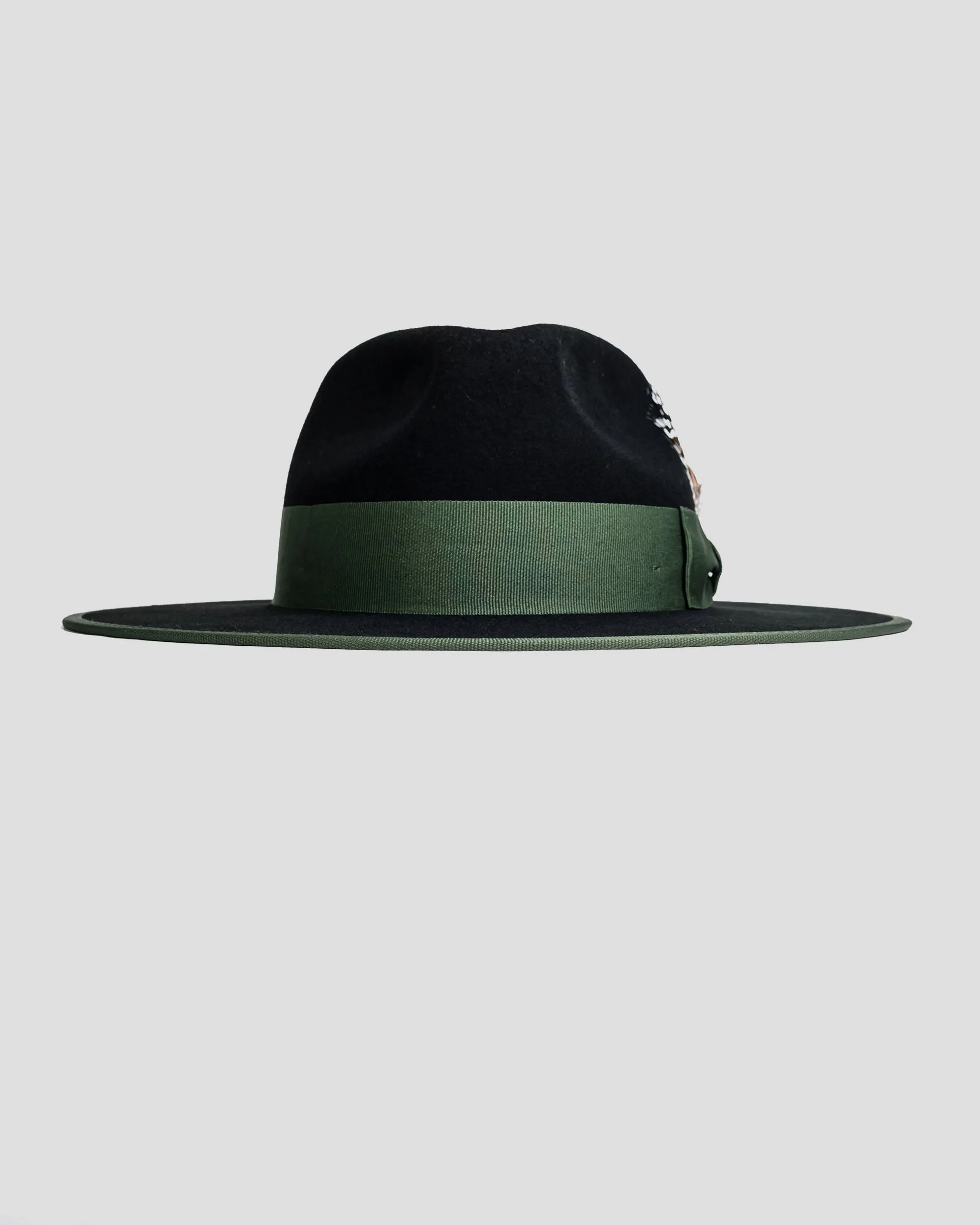 Southern Gents Ferguson Fedora Hat - Black + Green sold by Southern Gents product image thumbnail 3