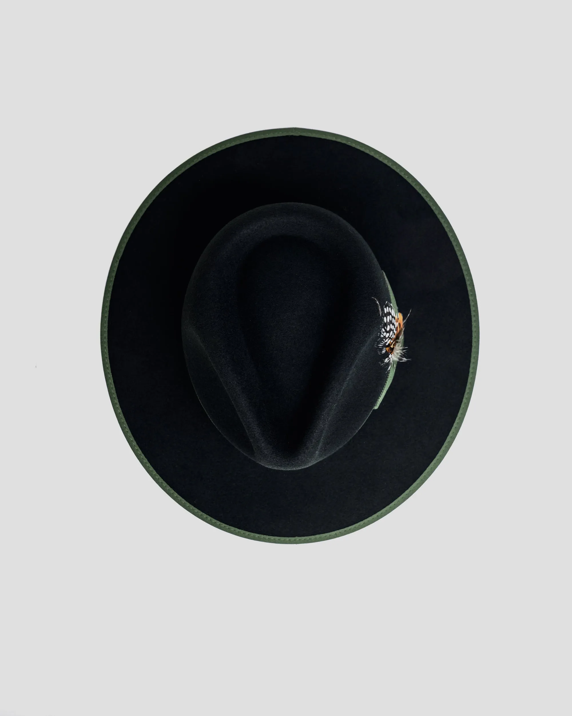 Southern Gents Ferguson Fedora Hat - Black + Green sold by Southern Gents product image thumbnail 2