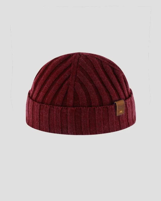 SG Cashmere + Merino Fisherman Beanie - Rust Red sold by Southern Gents