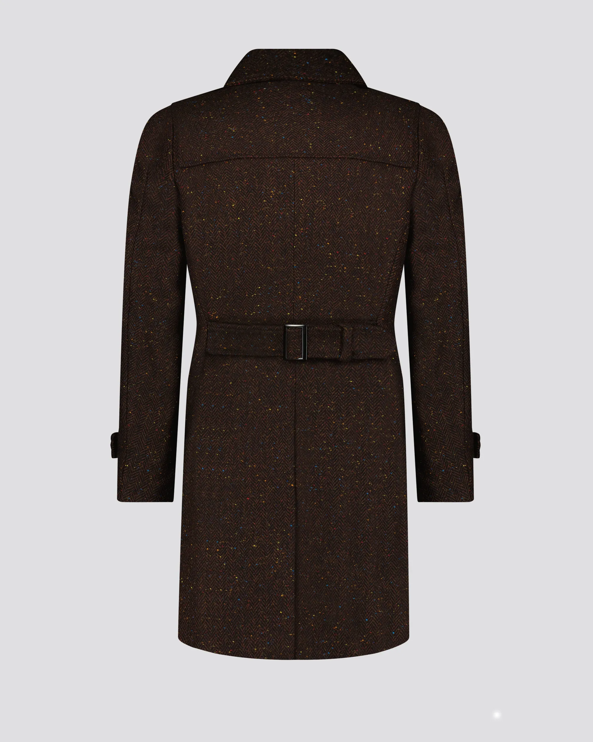SG Duffle Coat – Brown Donegal Herringbone sold by Southern Gents product image thumbnail 2