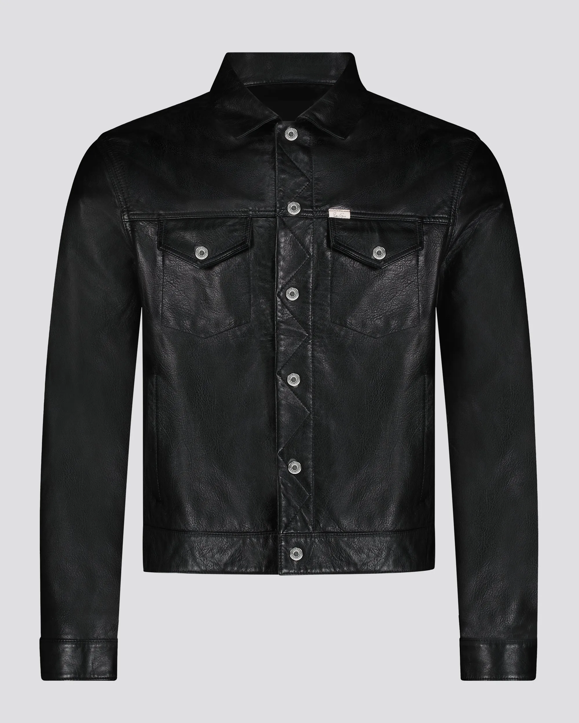 Southern Gents Genuine Leather Trucker Jacket - Black sold by Southern Gents