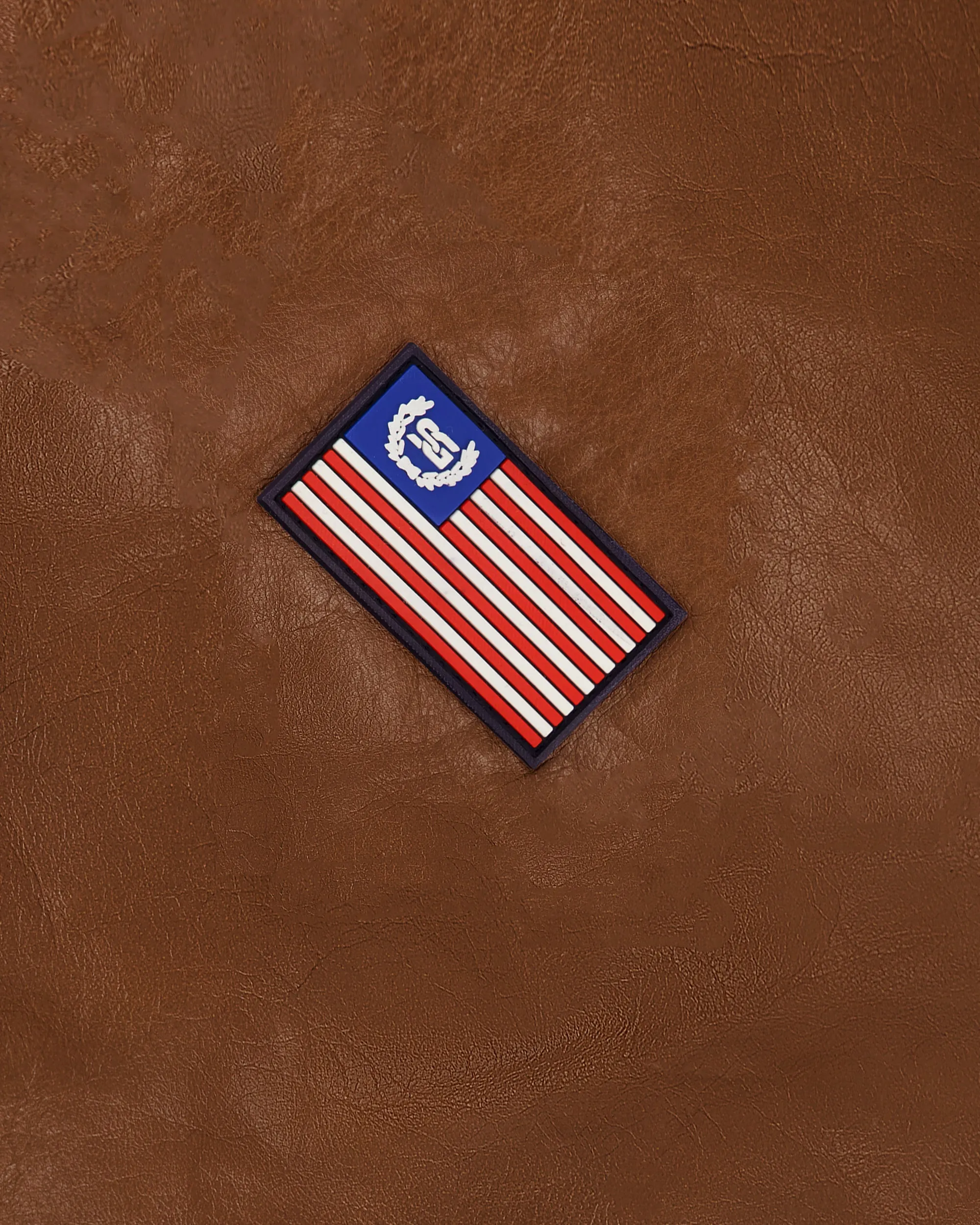 SG Signature Varsity Jacket - Navy + Brown sold by Southern Gents product image thumbnail 3