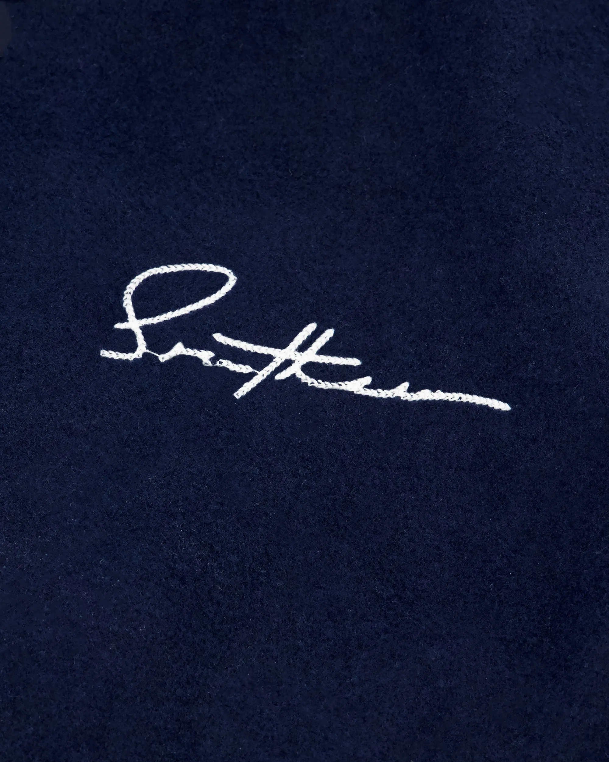 SG Signature Varsity Jacket - Navy + Brown sold by Southern Gents product image thumbnail 2