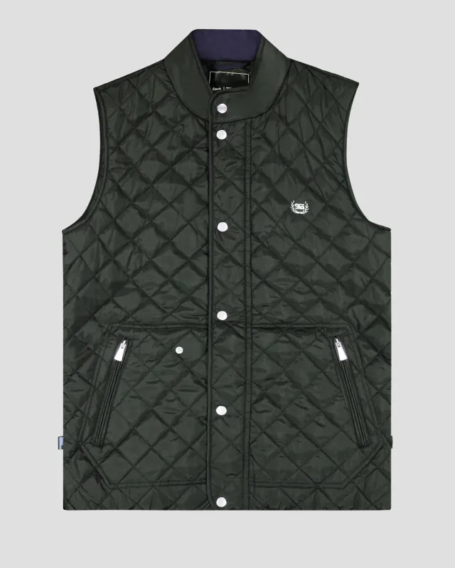 SG Quilted Vest - Dark Olive sold by Southern Gents
