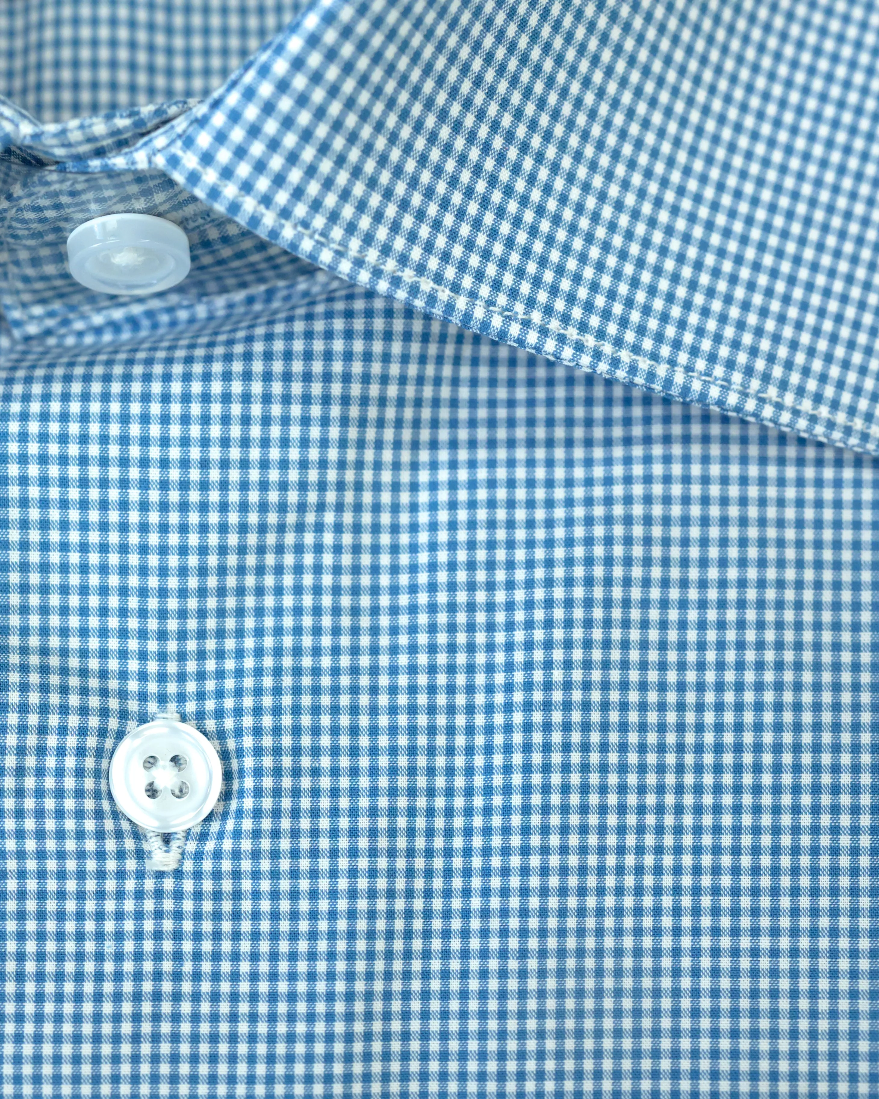 Southern Gents 'Perfect Spread' Dress Shirt - Microcheck Blue sold by Southern Gents product image thumbnail 2