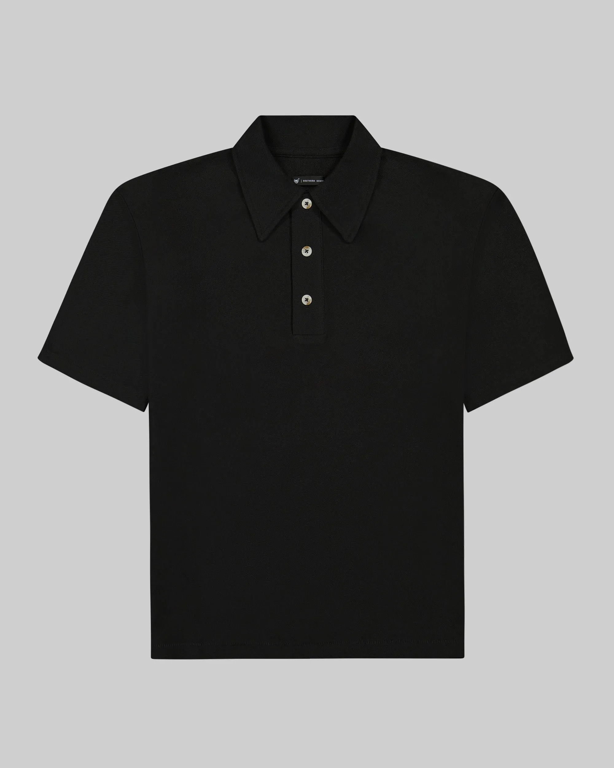 Southern Gents Vintage Polo - Solid Black sold by Southern Gents