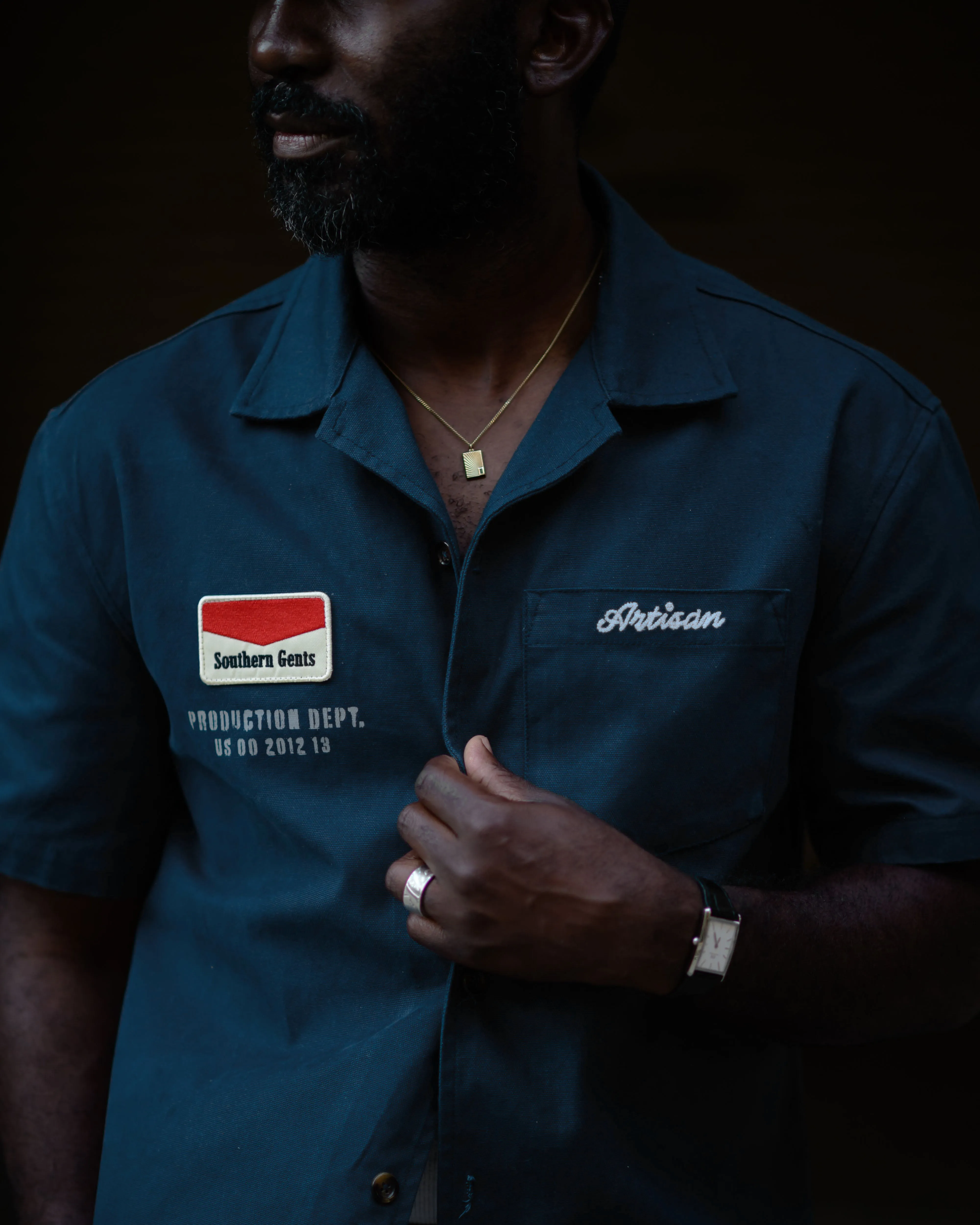 Southern Gents Utility Work Shirt - Navy sold by Southern Gents product image thumbnail 3