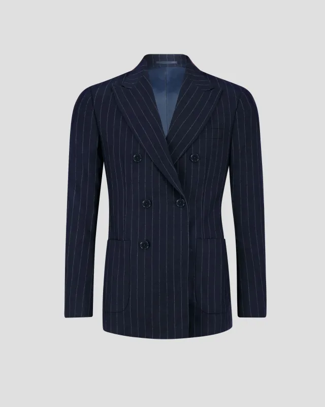 Southern Gents Double Breasted Blazer  – Navy Pinstripe made by Southern Gents