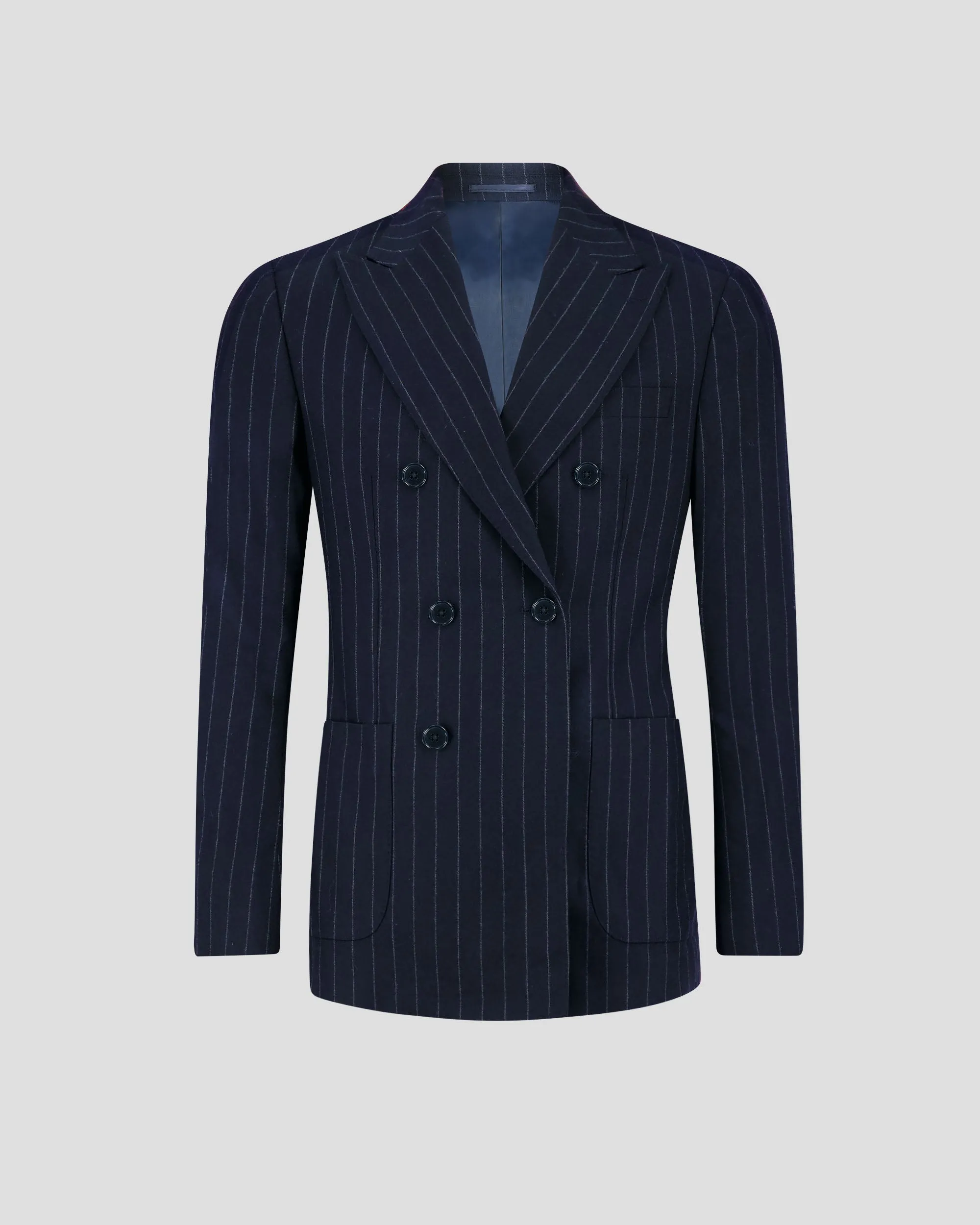 Southern Gents Double Breasted Blazer – Navy Pinstripe sold by Southern Gents