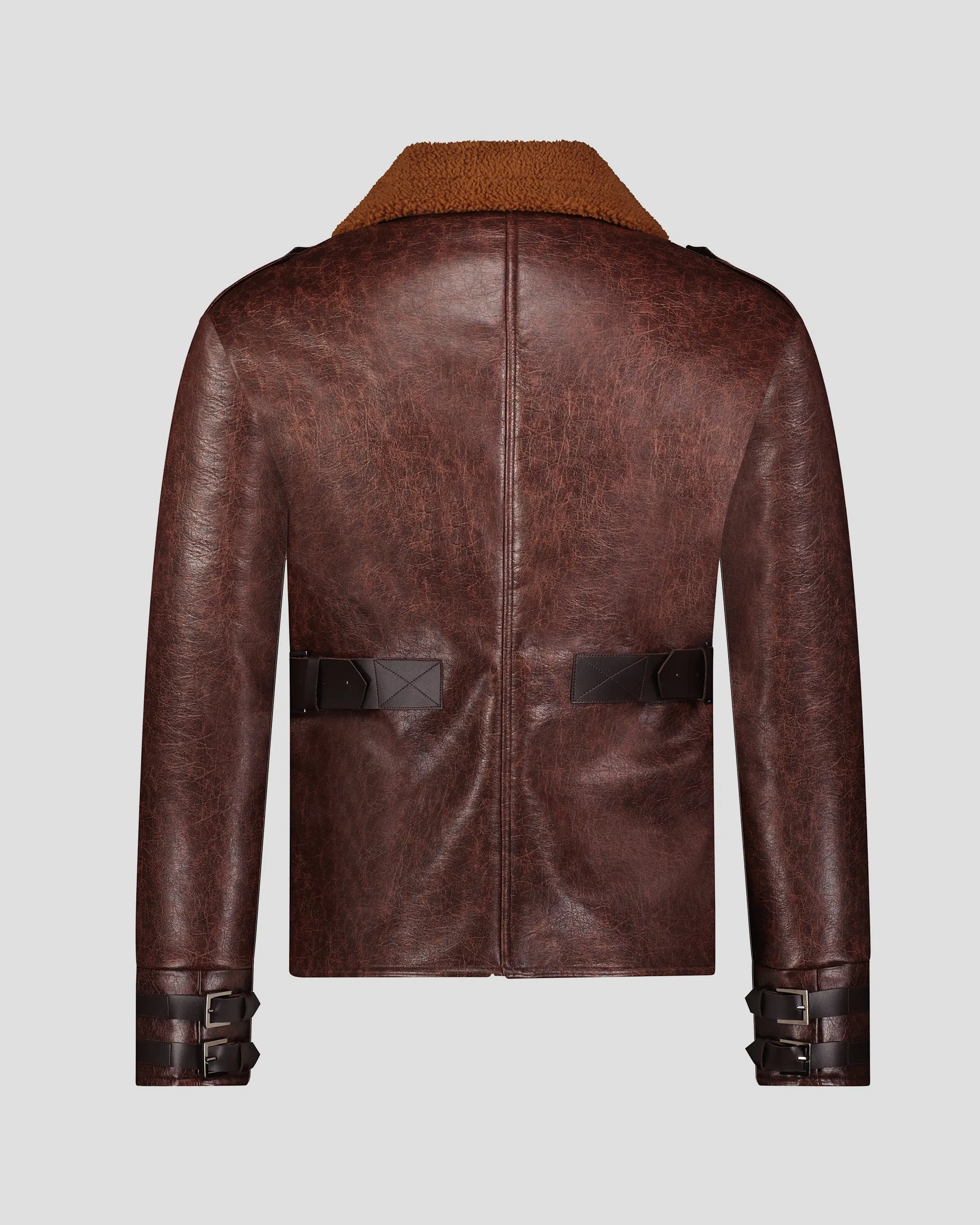 SG Shearling Aviator Jacket V2 - Brown sold by Southern Gents product image thumbnail 5