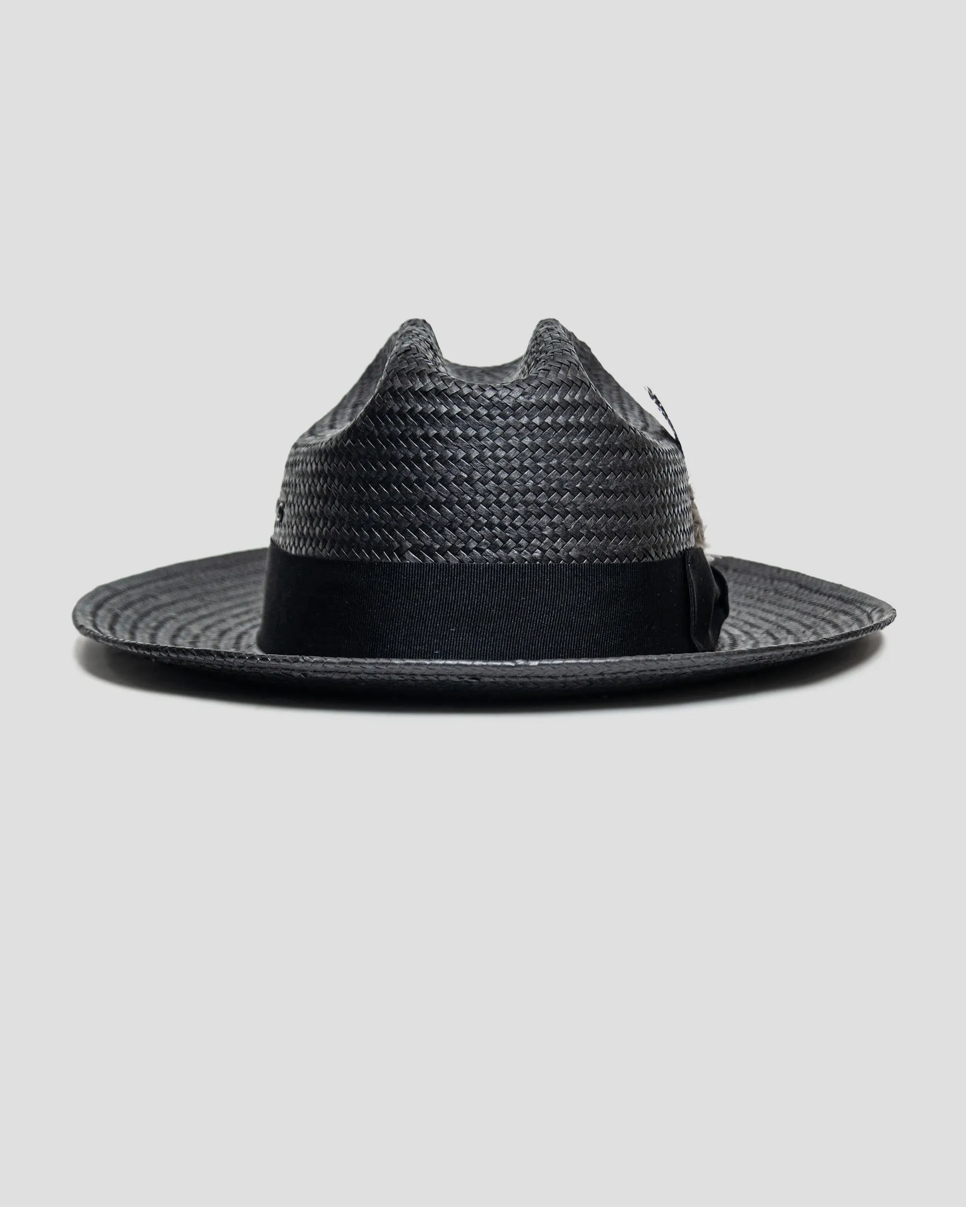 Southern Gents Miller Ranch Straw Fedora Hat - Ebony sold by Southern Gents