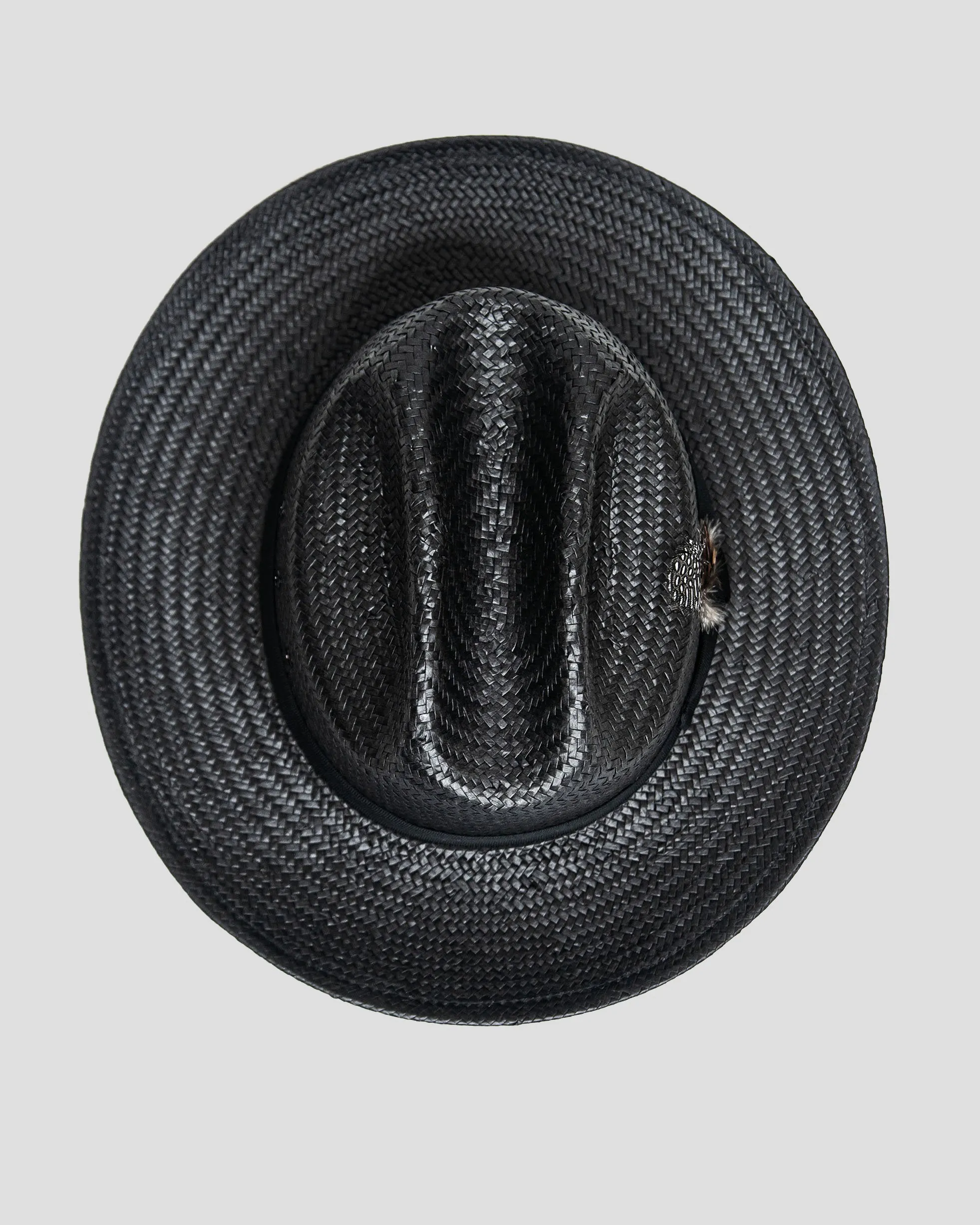 Southern Gents Miller Ranch Straw Fedora Hat - Ebony sold by Southern Gents product image thumbnail 5