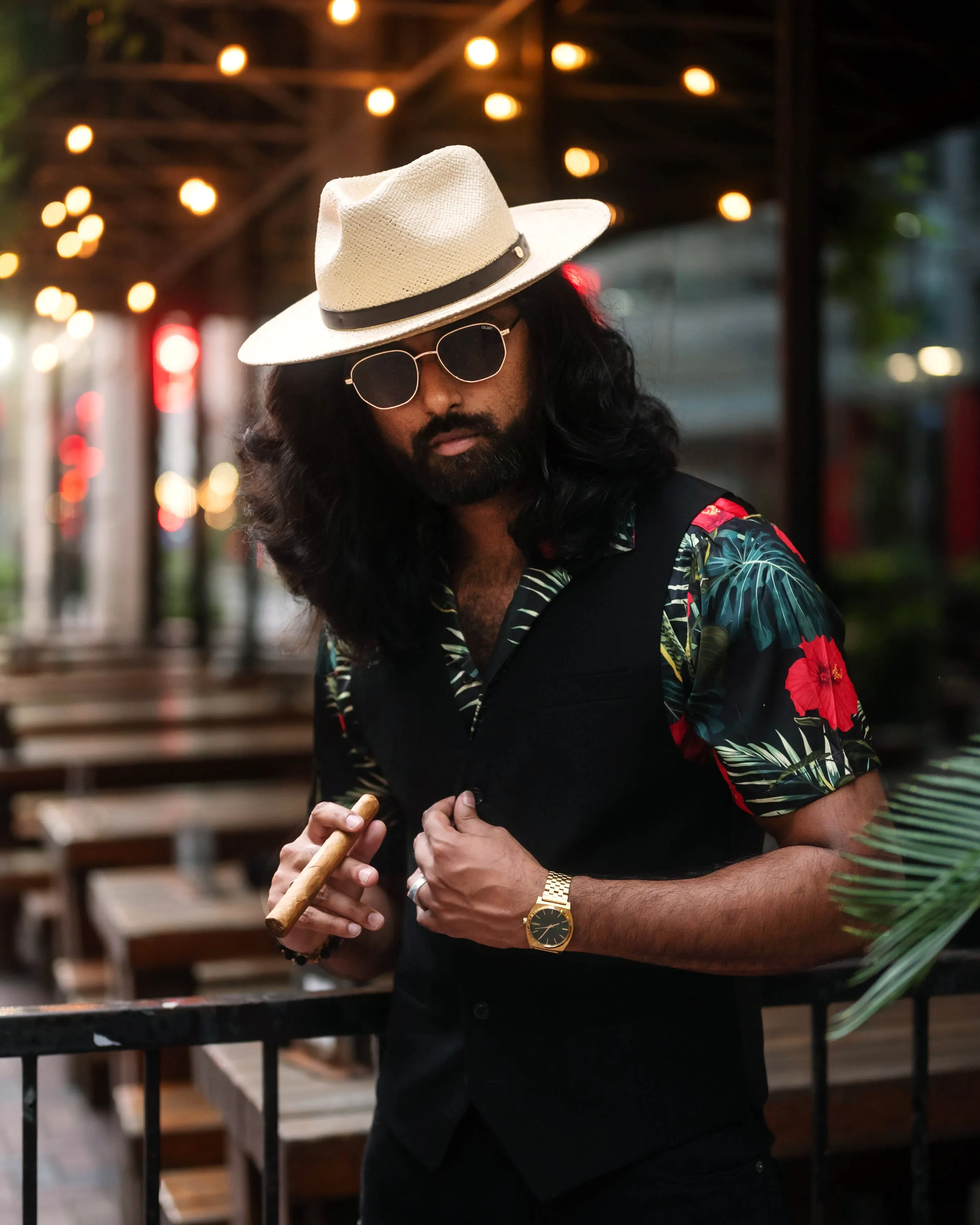 SG Camp Collar Shirt - Black Tropics sold by Southern Gents product image thumbnail 2