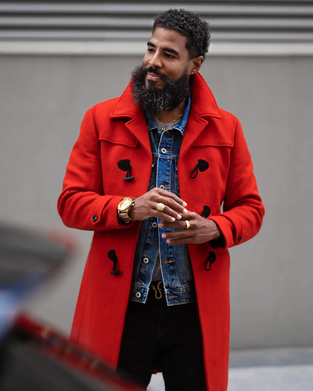 Southern Gents Duffle Coat – Blood Orange sold by Southern Gents product image thumbnail 2