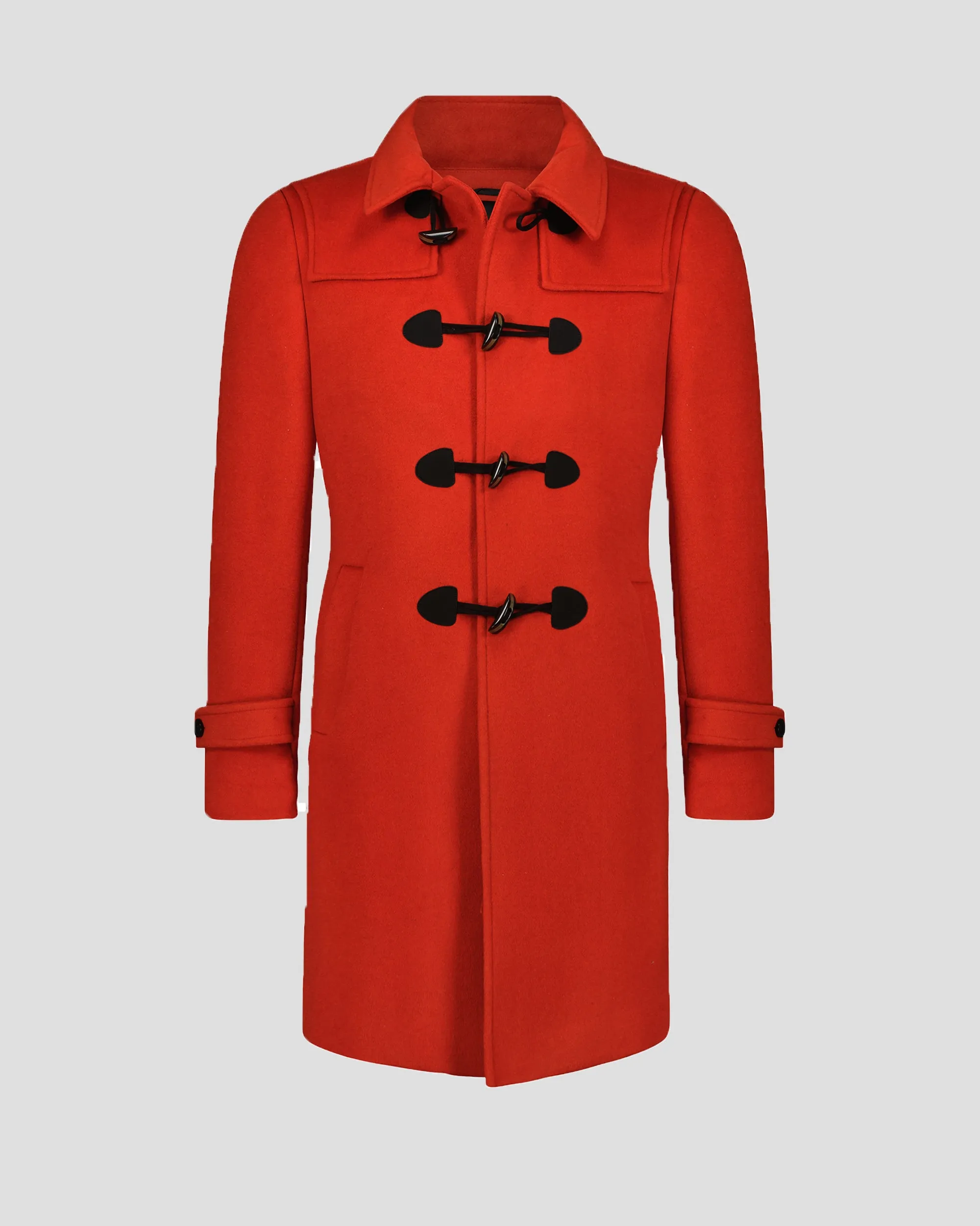 Southern Gents Duffle Coat – Blood Orange sold by Southern Gents