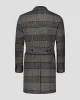 SG Men's Anniversary V Double Breasted Topcoat – Grey + Orange Plaid sold by Southern Gents